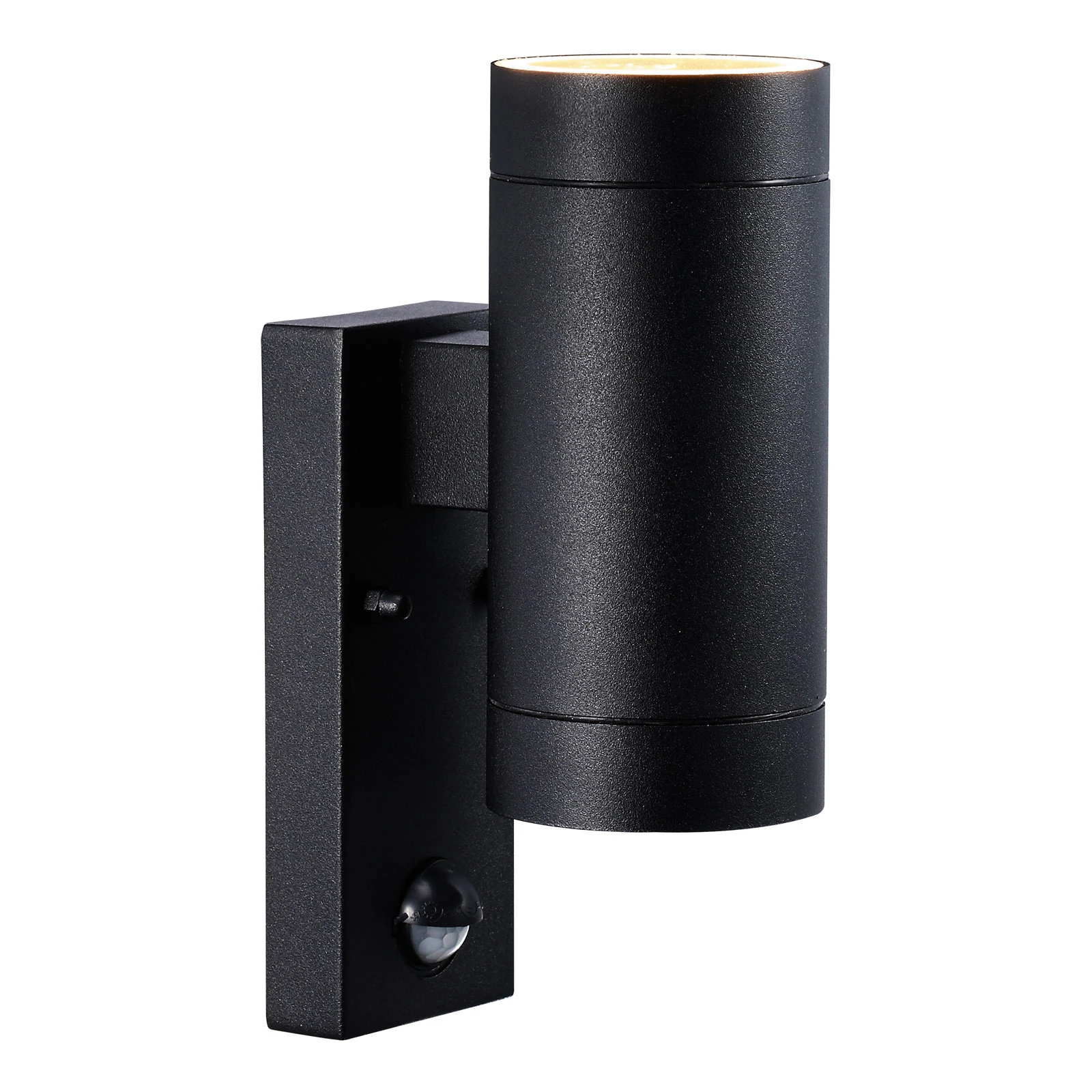 Aplique de exterior Tin Maxi Double Sensor, negro