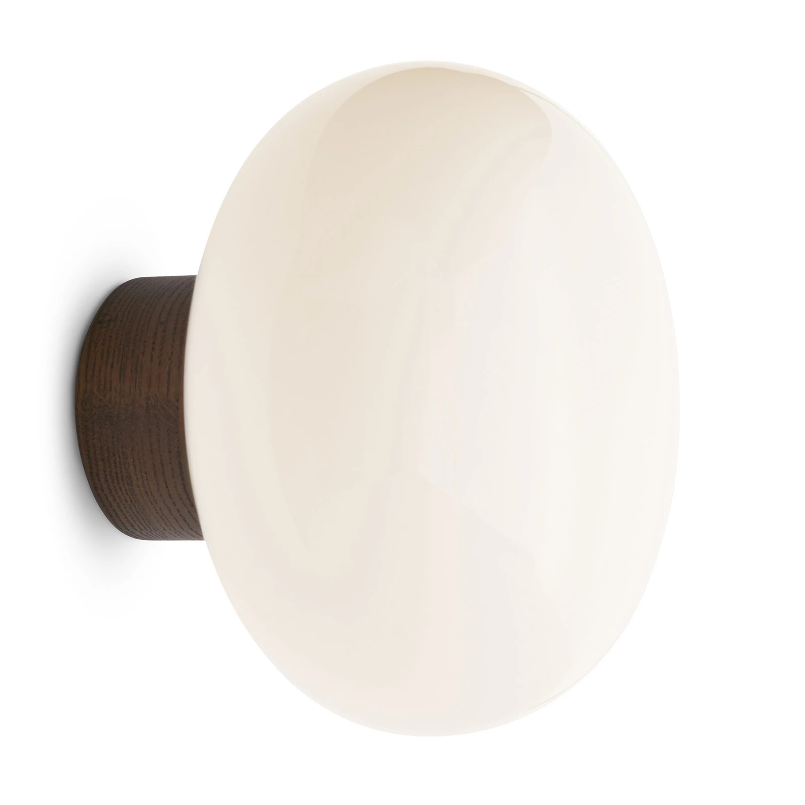 New Works Karl-Johan applique murale, blanc, bois, verre, Ø 23 cm