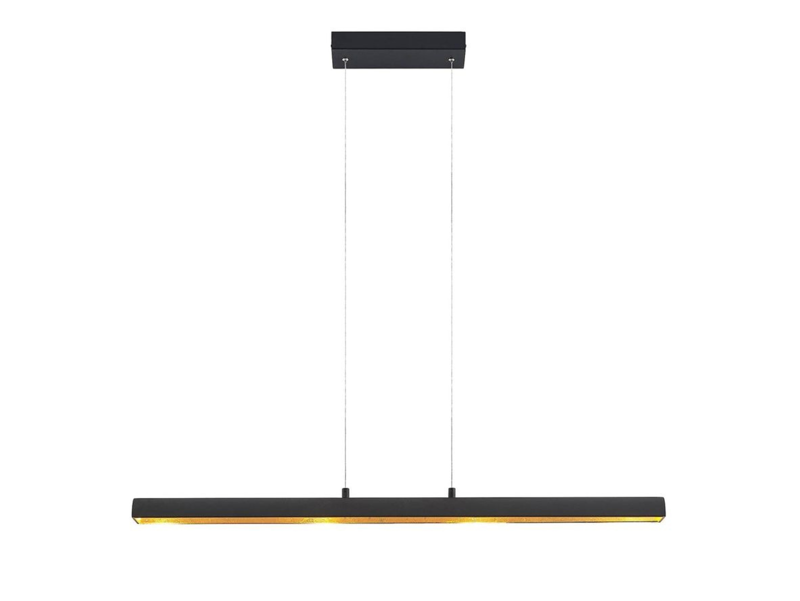 Solvina LED Lustră Pendul Black/Gold - Lindby