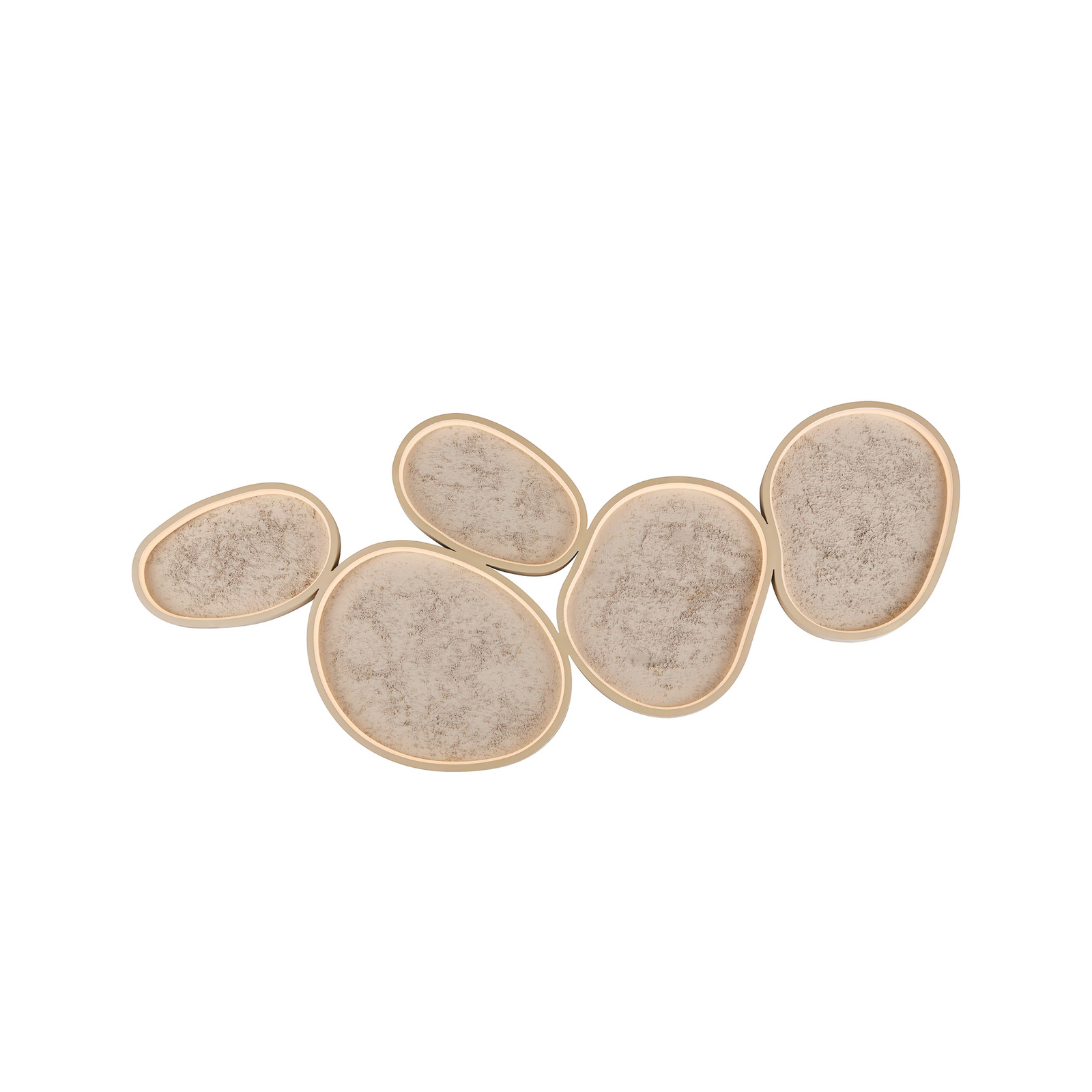 Moonbraker 5 LED ceiling light, sand beige, 3,000K, dimmable