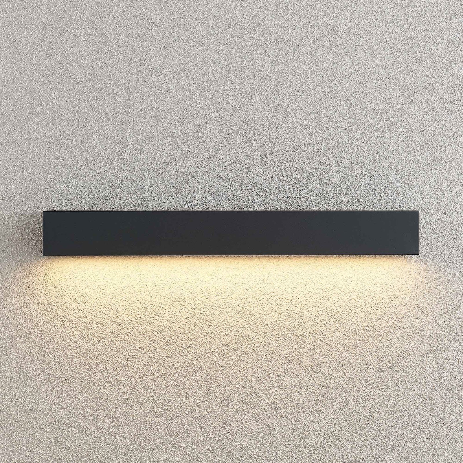 Lucande LED vonkajšie nástenné svietidlo Lengo, 50 cm, grafitová sivá,