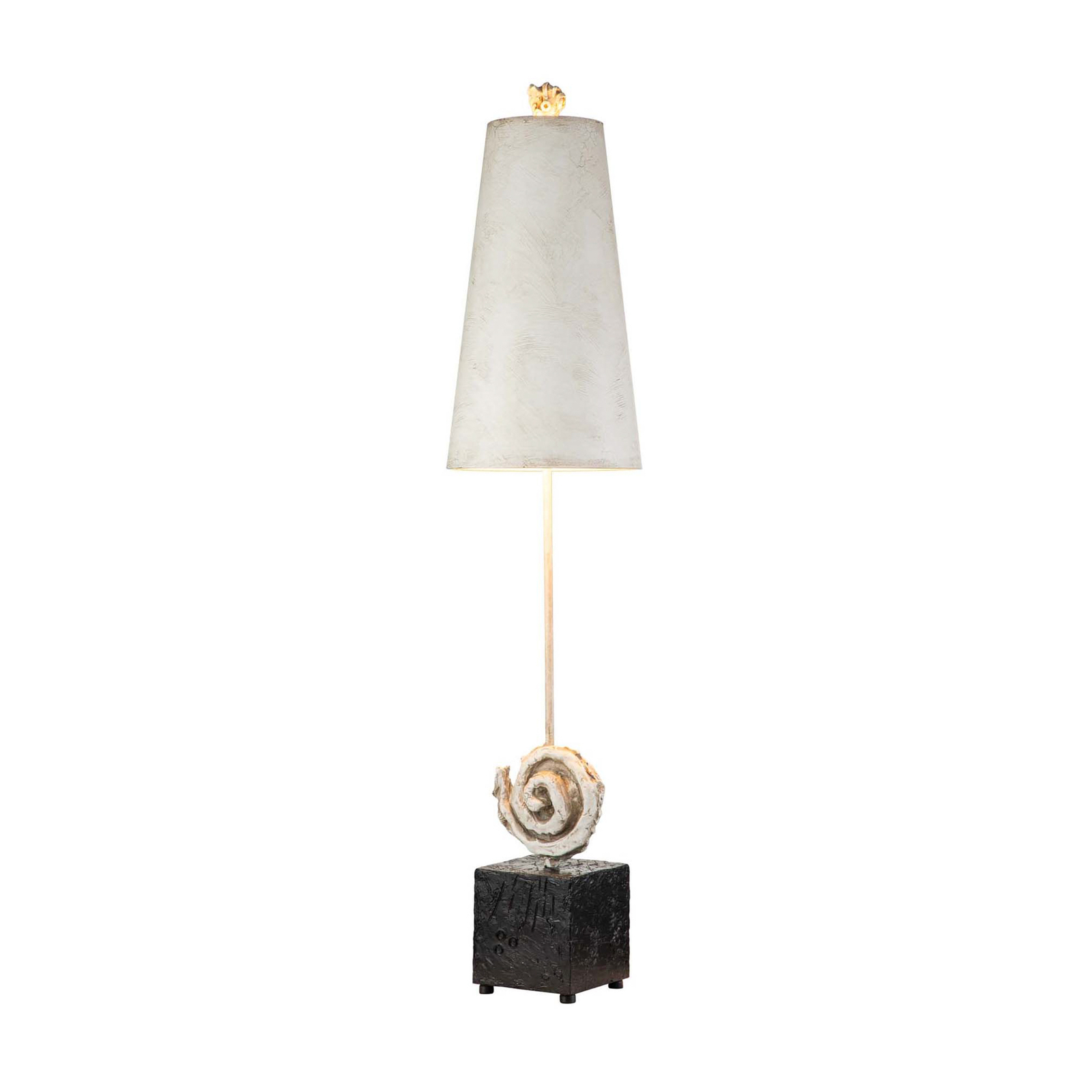 Lampa stołowa Swirl w kolorze antycznej bieli