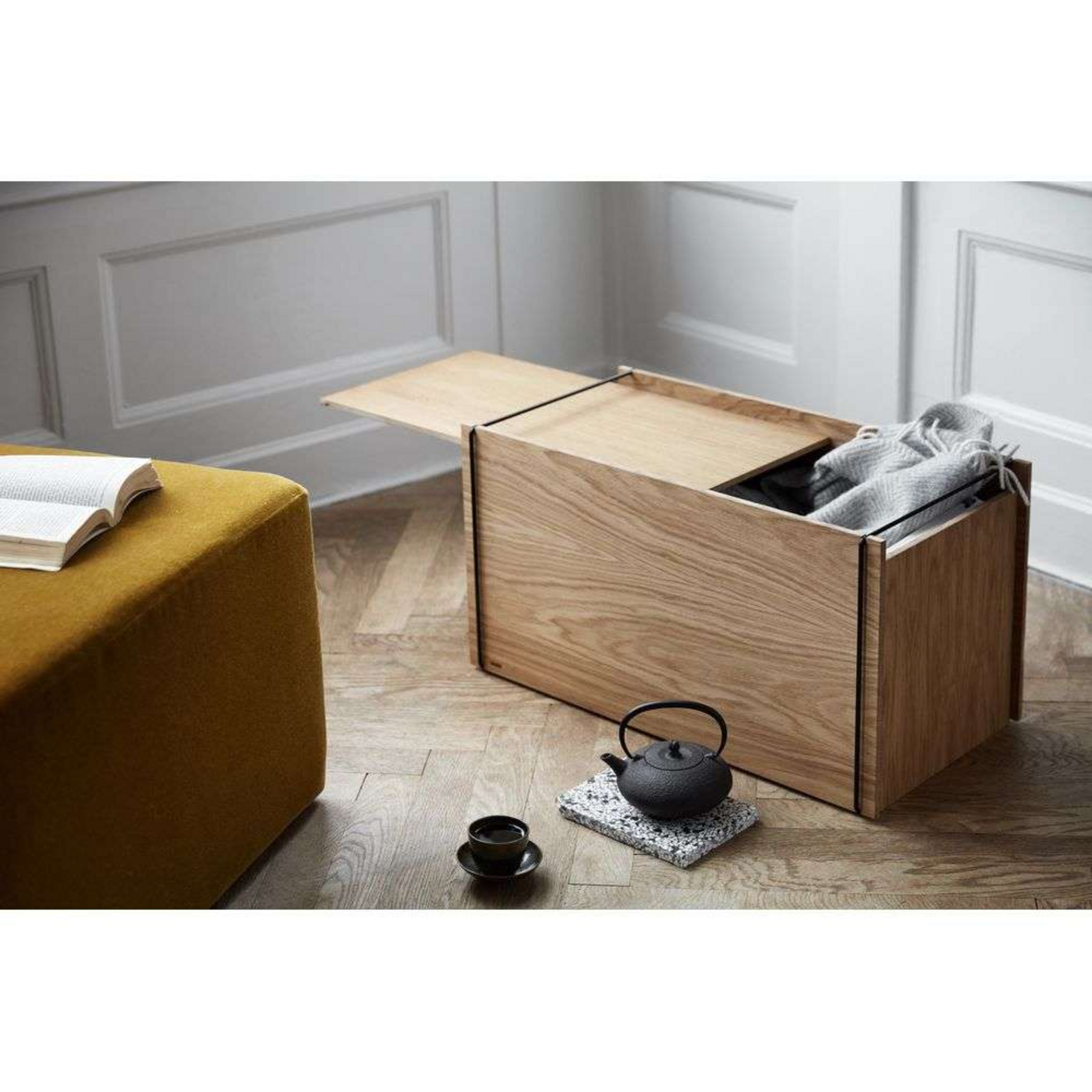 Lid Storage Box Oak - Moebe