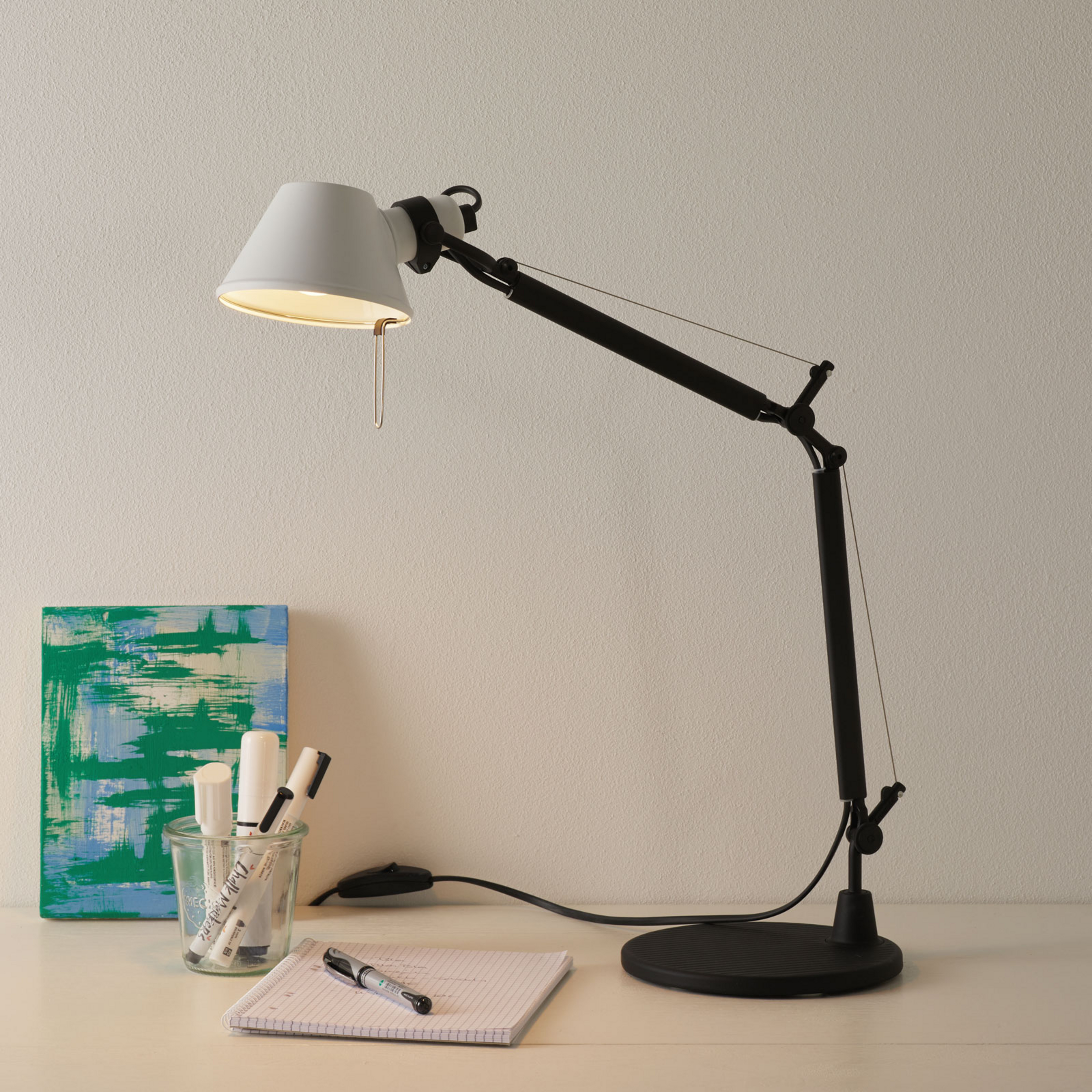 Τραπέζι Artemide Tolomeo Micro Bicolour μαύρο/λευκό