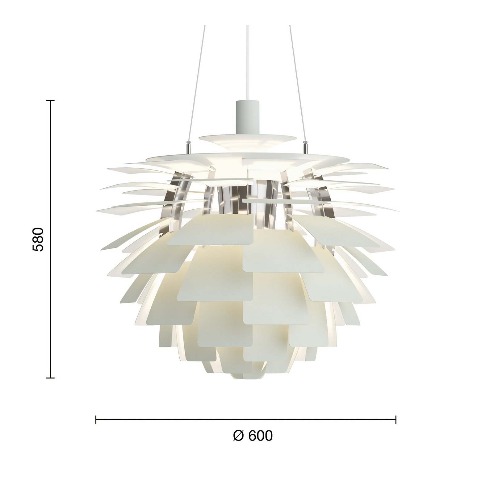 Hanglamp PH Artichoke groen/chroom Ø 60 cm - Louis Poulsen
