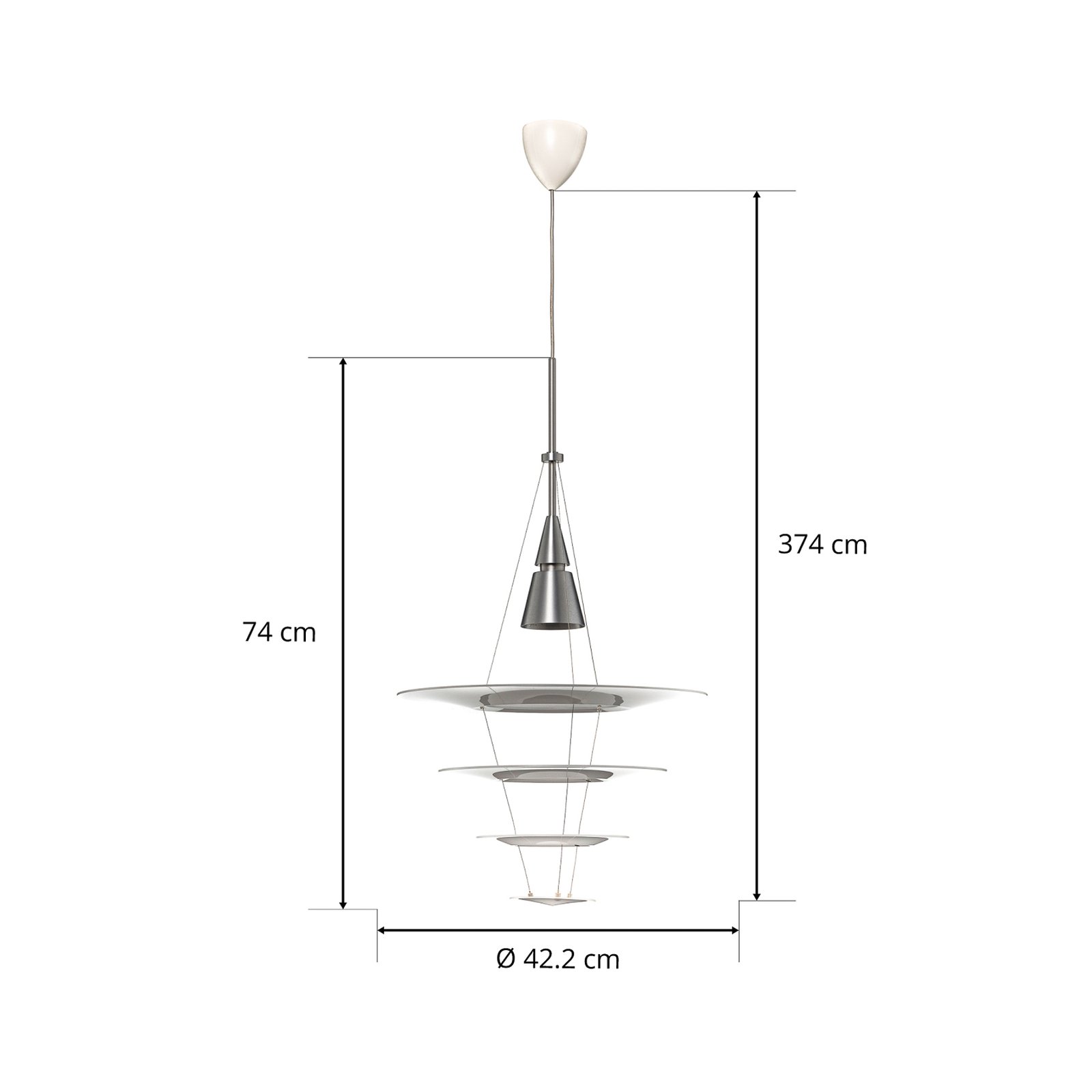 Enigma 425 Lampada a Sospensione Brushed Alu - Louis Poulsen