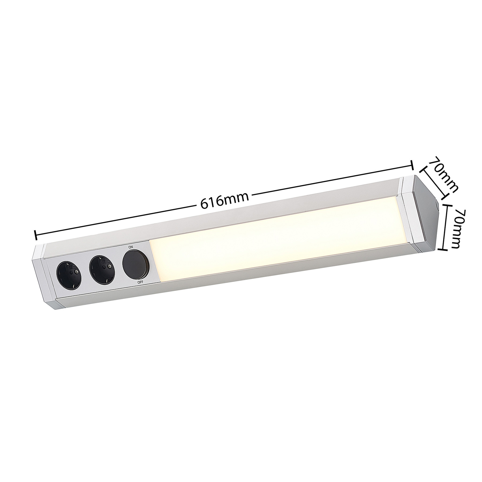 Arcchio Ovano -LED-kaapinalusvalaisin, hopea
