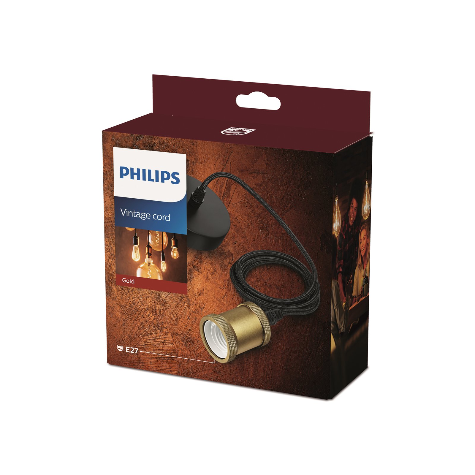 Philips Vintage hanging light E27 socket gold