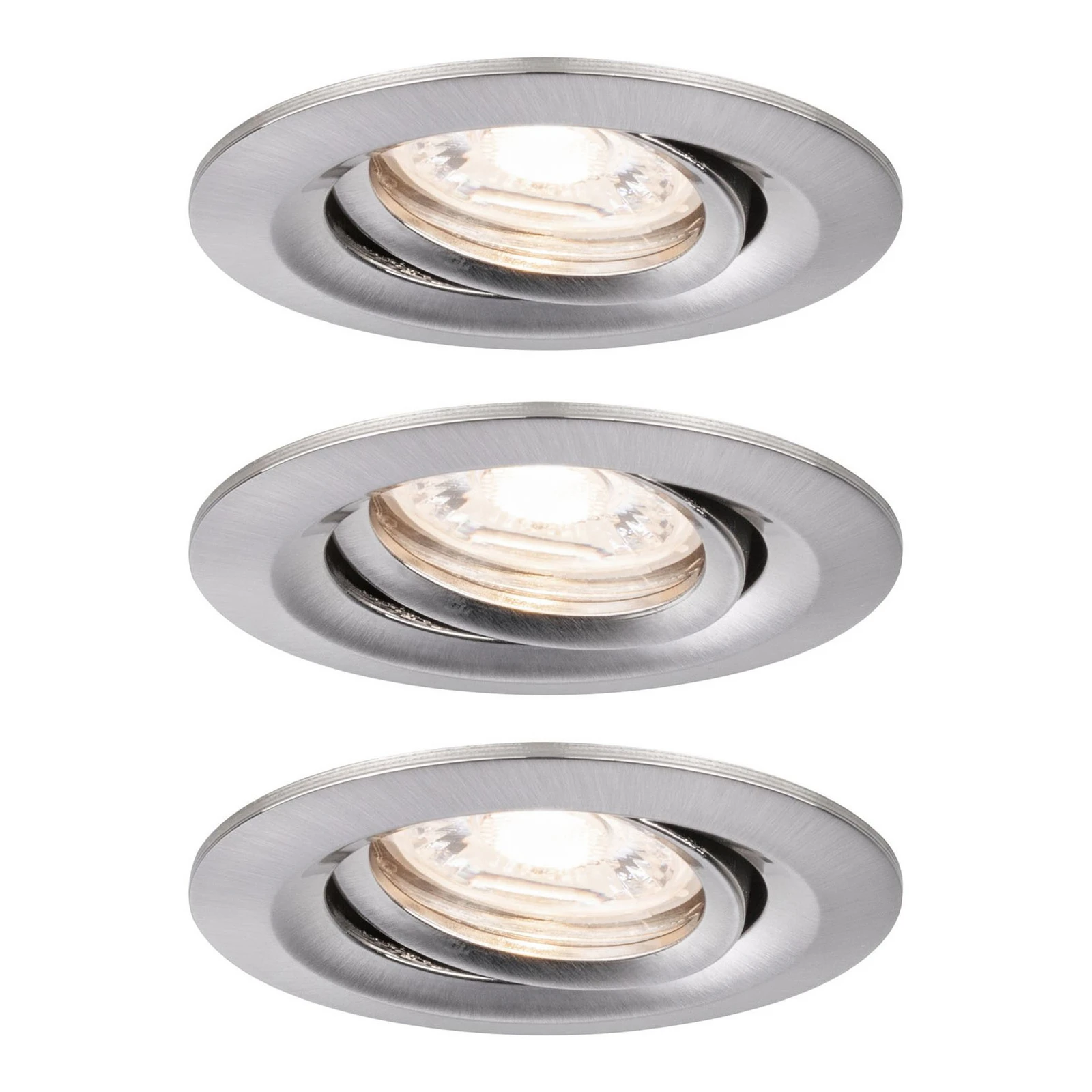 Paulmann Nova mini 3 spots encastrés pivotants fer