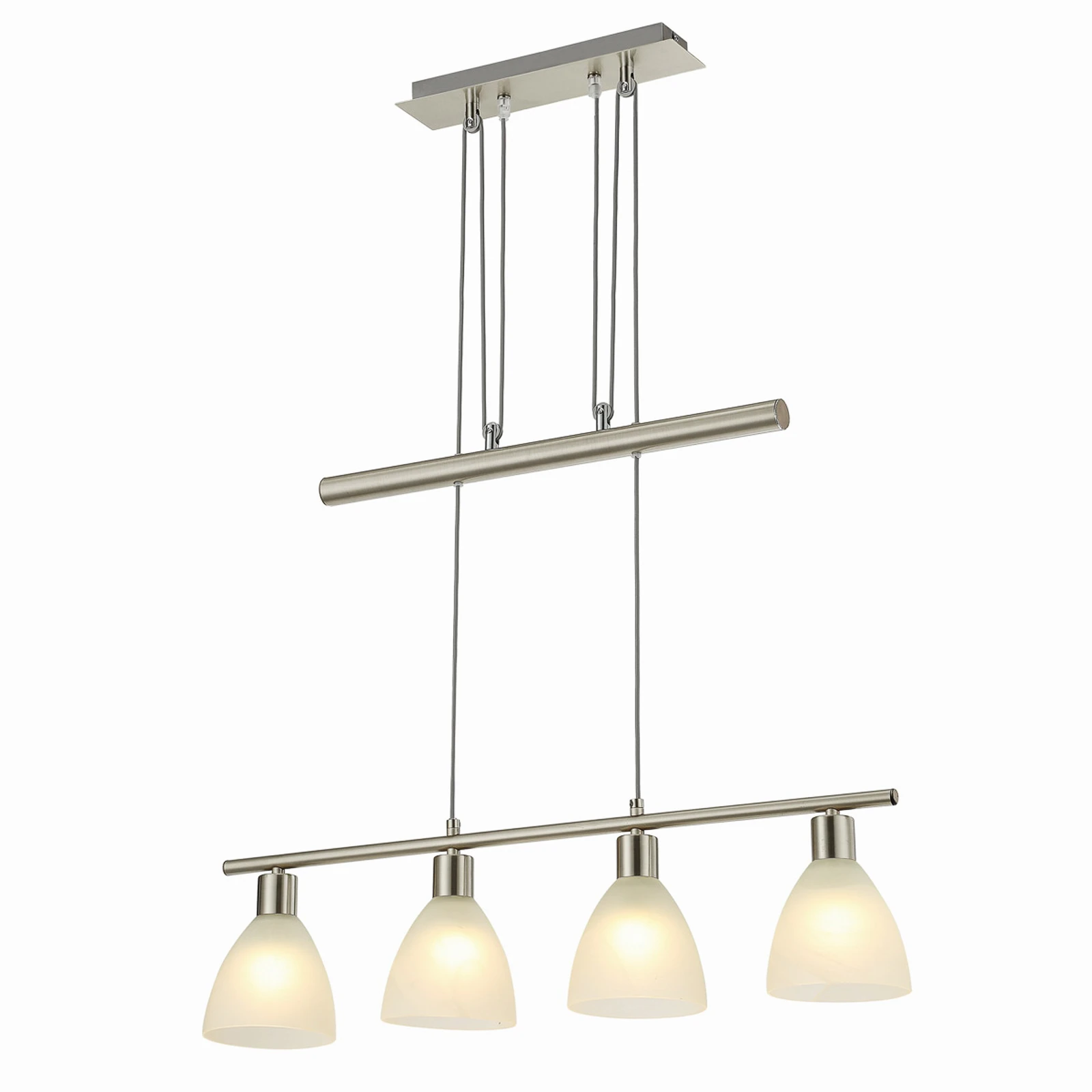 Lindby rippvalgusti Simeon, niklivärvi, klaas, 73 cm, E14
