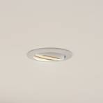 Prios recessed ceiling light Fibur, white, aluminium, Ø 8.2 cm