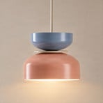 Hanglamp Tula, koraal/blauw, metalen kap