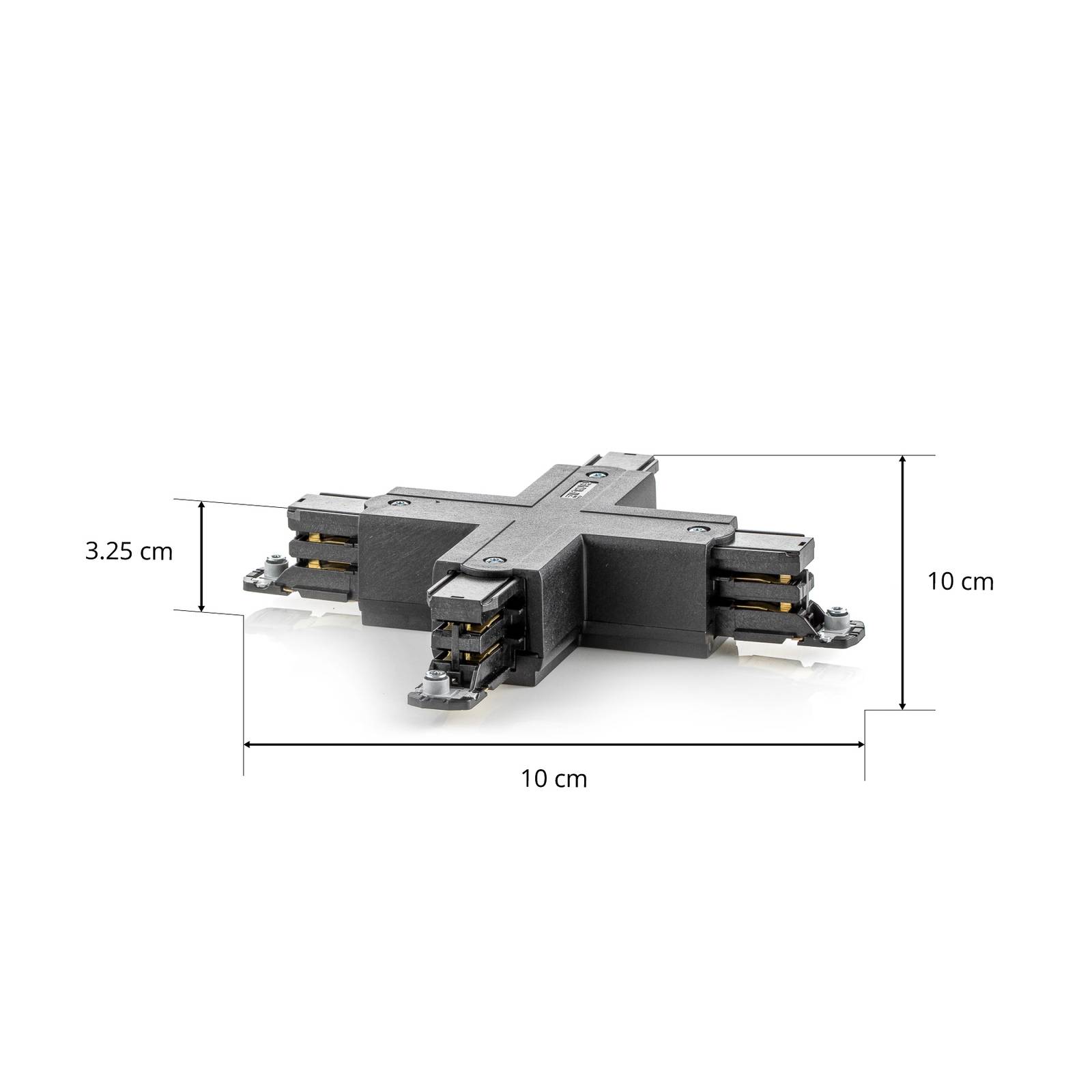 GLOBAL Connecteur en X pour rail triphasé Noa noir