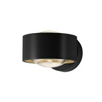 Candeeiro de parede LED Clippo Optic, preto/dourado, DTW, cima/baixo