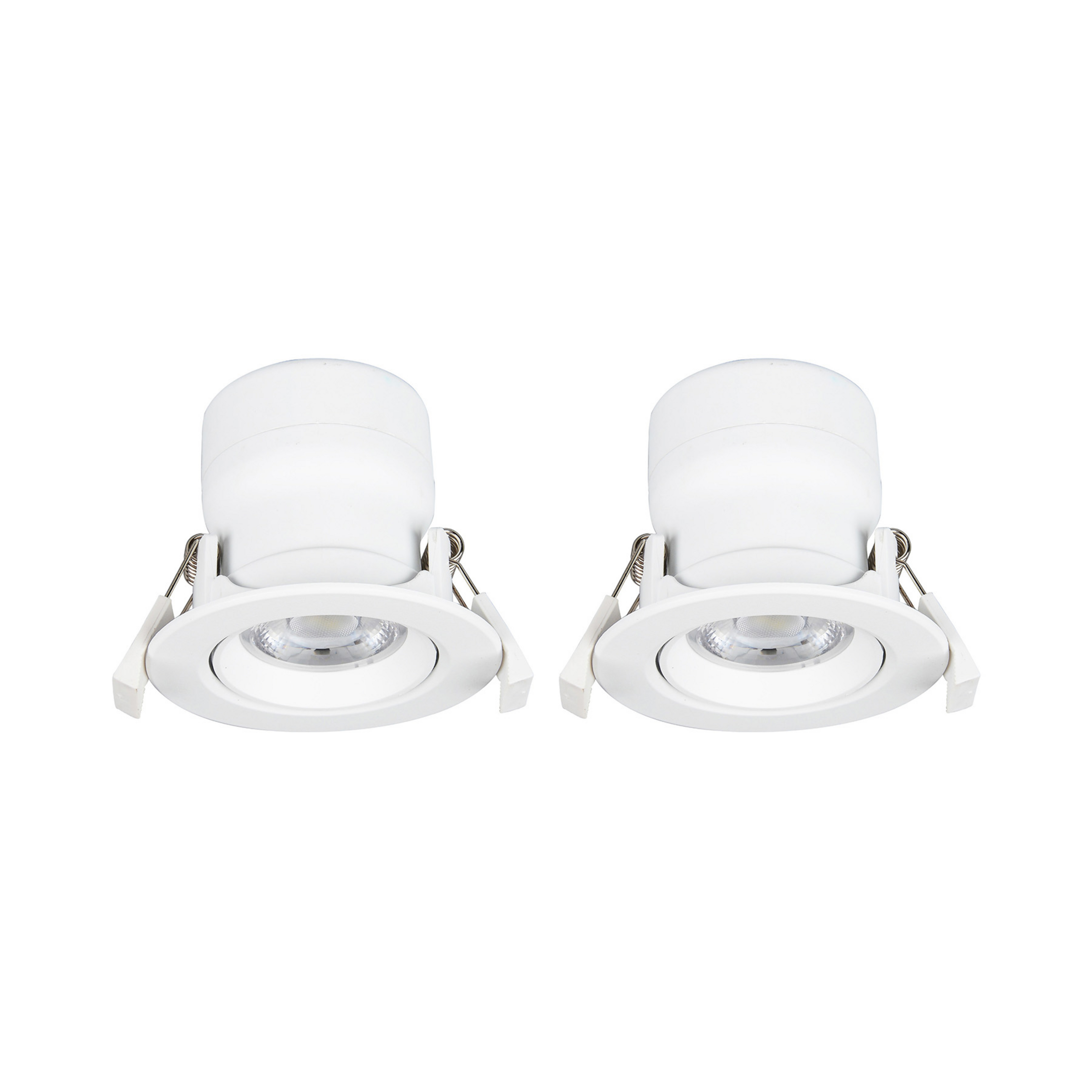 Prios Lámpara empotrable LED Shima, blanca, 7W, 3000K, 2 unidades,