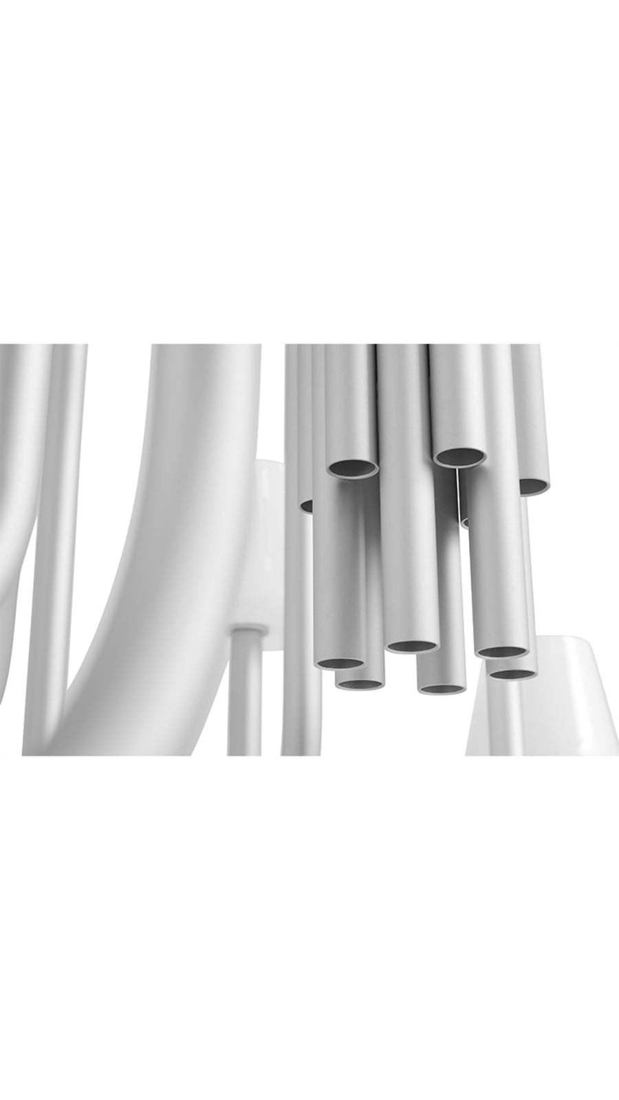 Apollo 1065 Ljuskrona Alu/White Opal HAY - Vardagsrum - Aluminium | Produkter - Ljuskronor | Lampspecialisterna