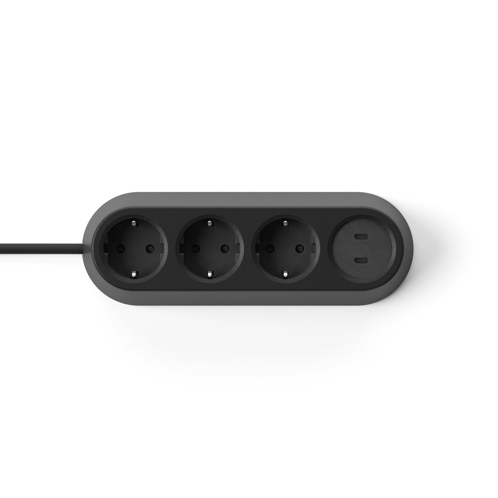 NOMAD BLOCK - Multiprise noire 3 prises de type F, USB - Forming Function