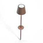 Zafferano Poldina LED-Erdspießlampe Akku, corten