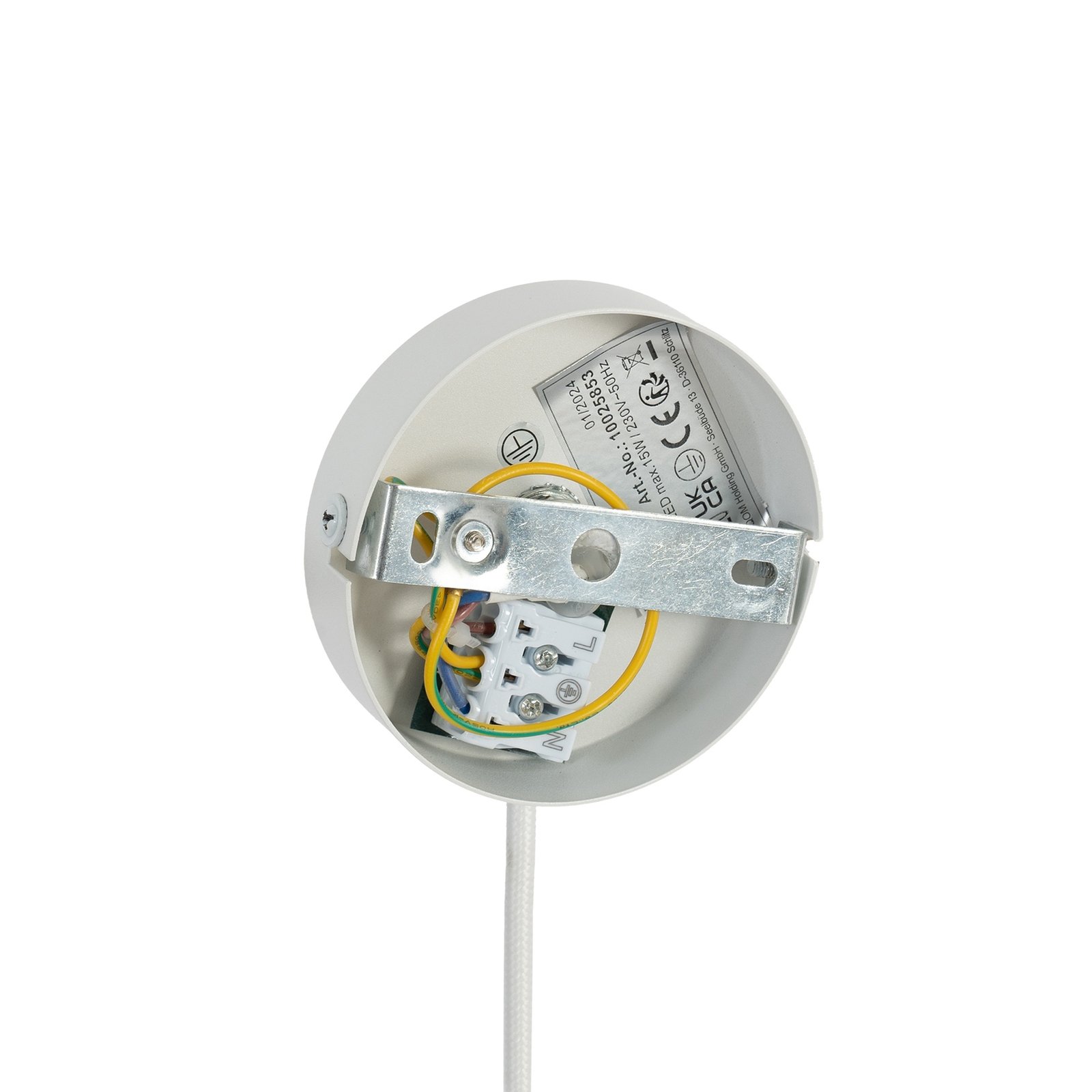 Lindby suspension Aralena, blanc, métal, Ø 26 cm