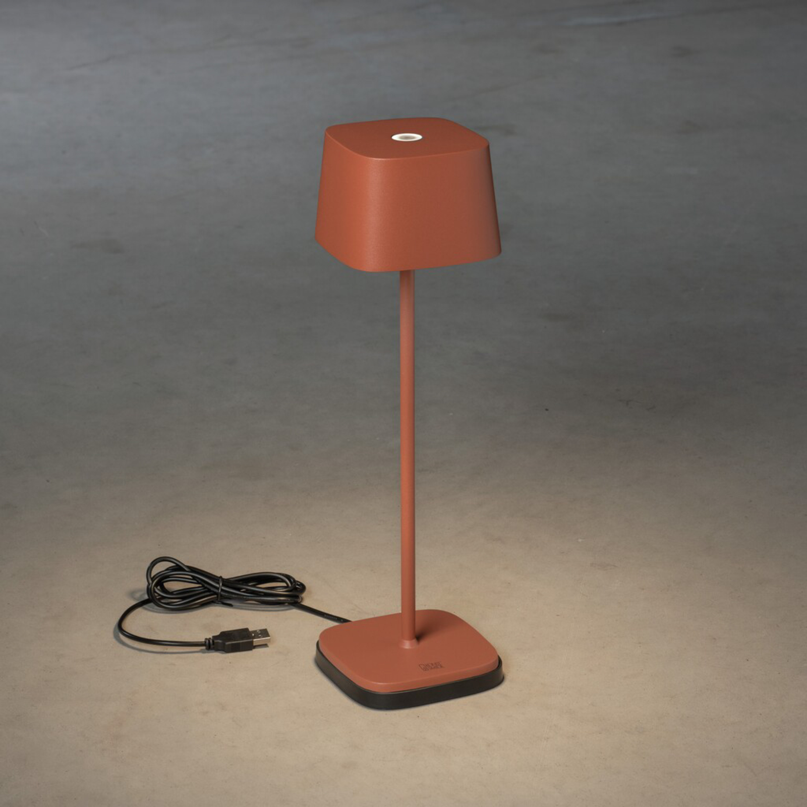 Lampe de table LED Capri extérieur, terracotta