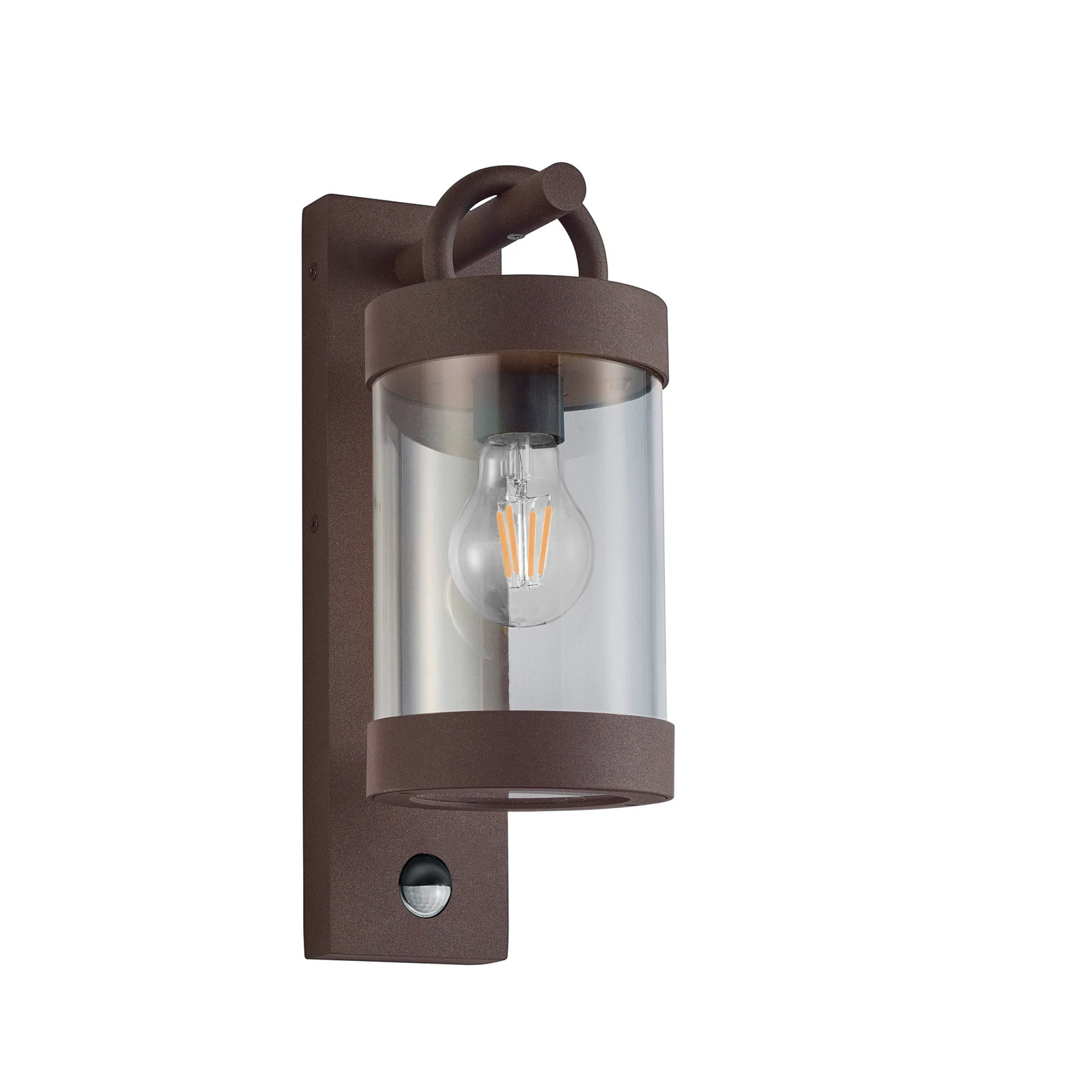 Außenwandlampe Sambesi, rost, Sensor, Aluguss