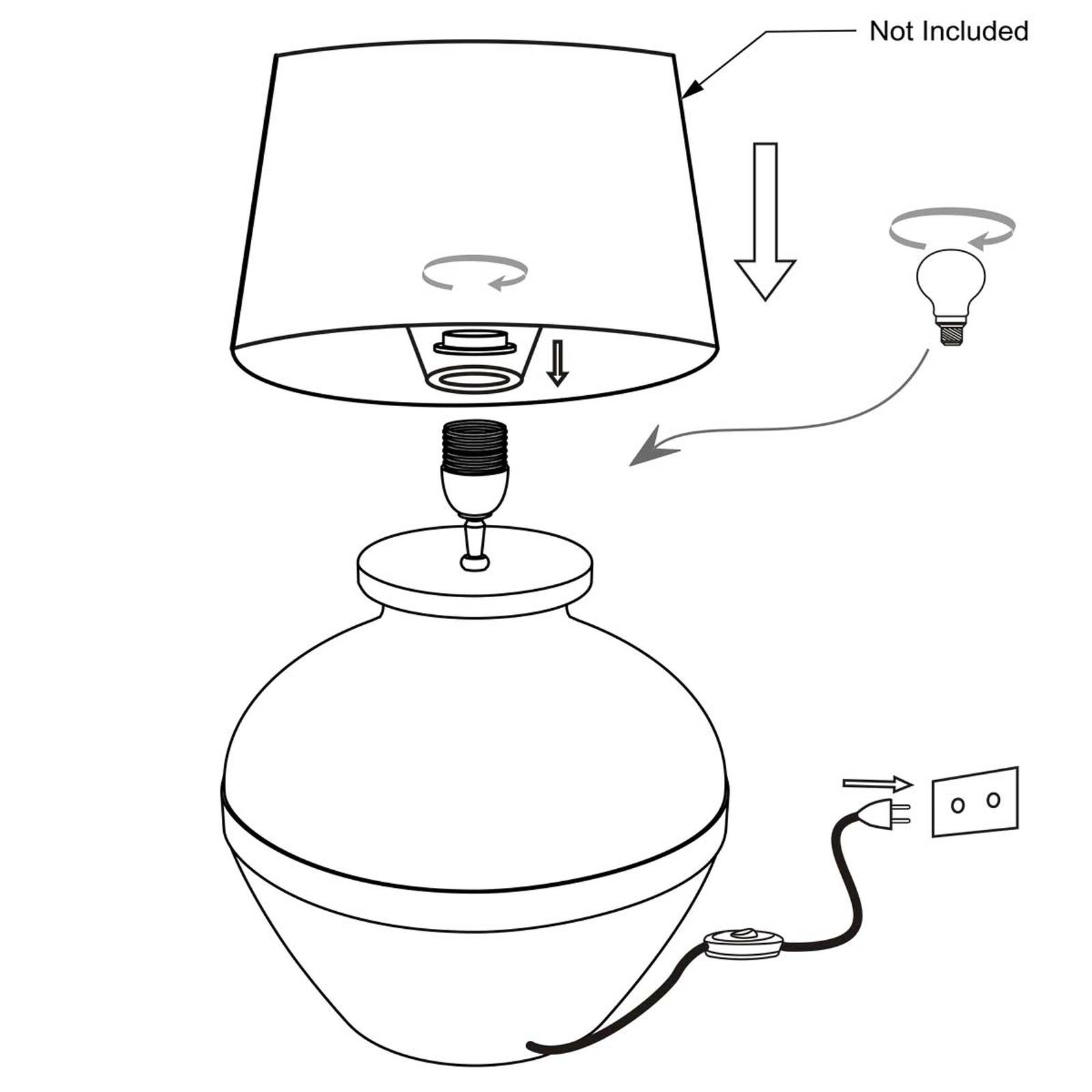 Lampa stołowa Lyon 3746ZW, wiklina Natur