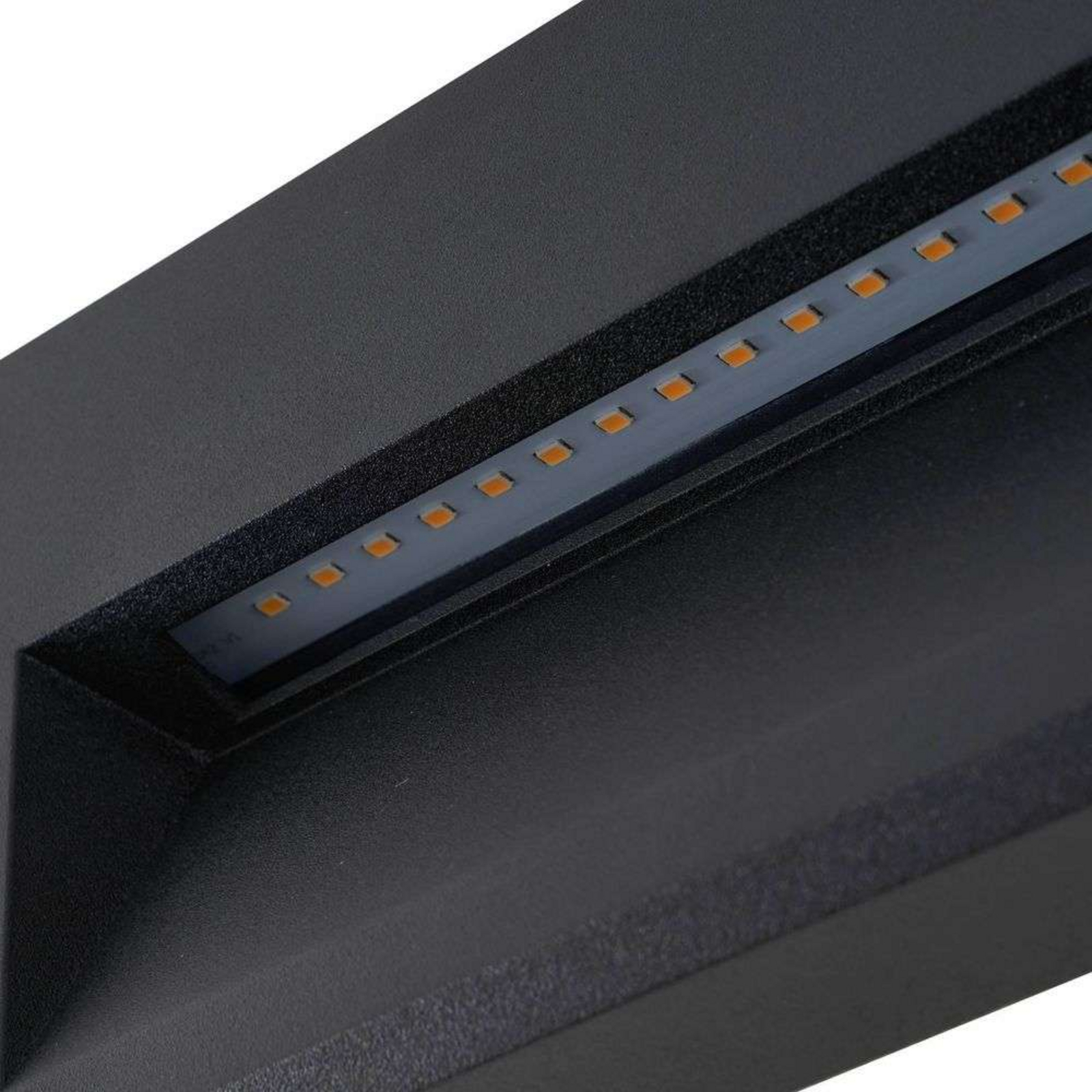 Weno LED En el exterior Aplique de Pared Negro - Lucande