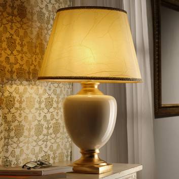 Lampa stołowa Mozart kość słoniowa/złota