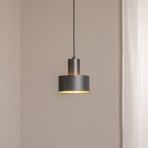 Rif S pendant light, olive green, 1-bulb, Ø 15 cm, steel 