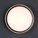 Solstar LED ceiling light wood decoration, round