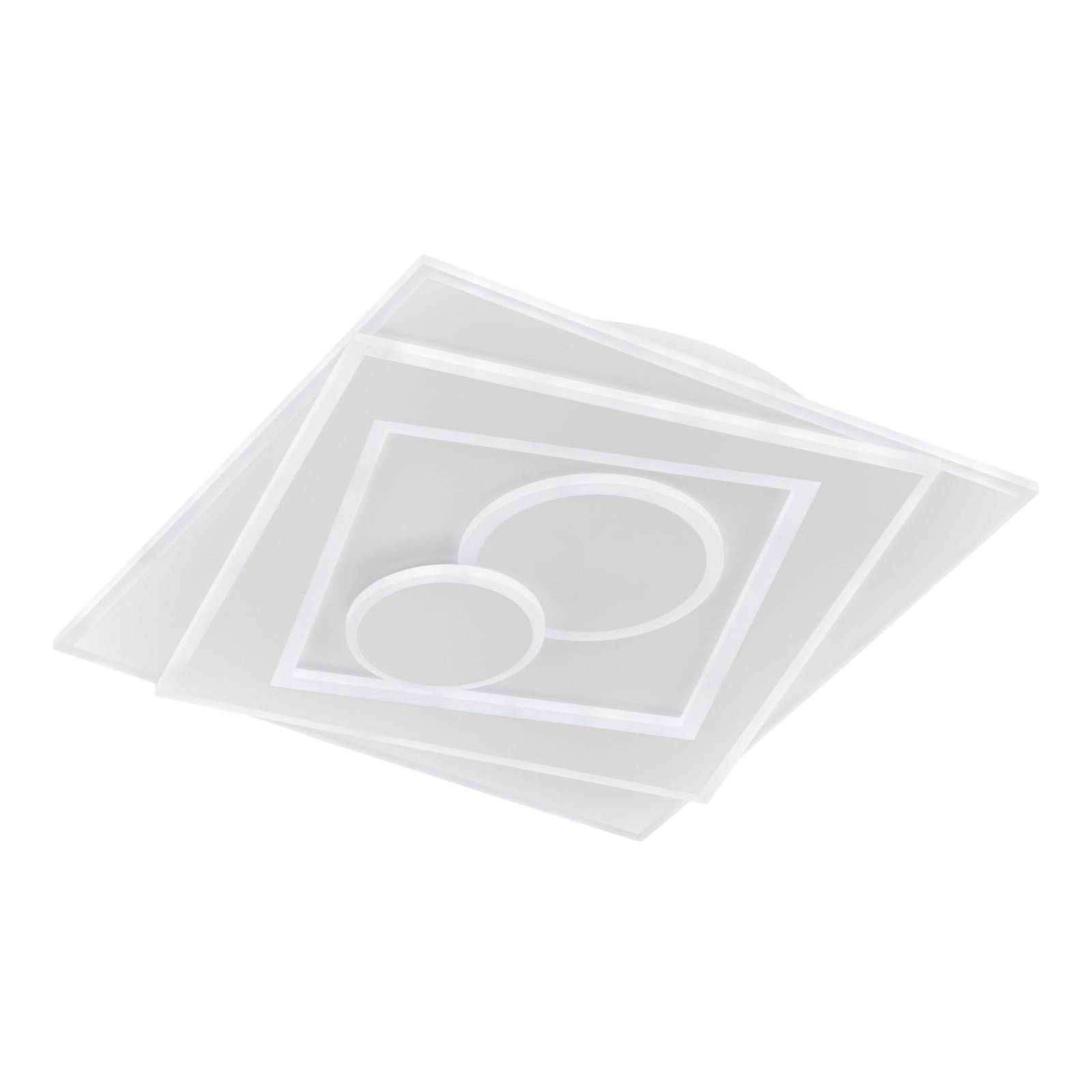 LED-Deckenleuchte Ratio, dimmbar, zwei Kreise