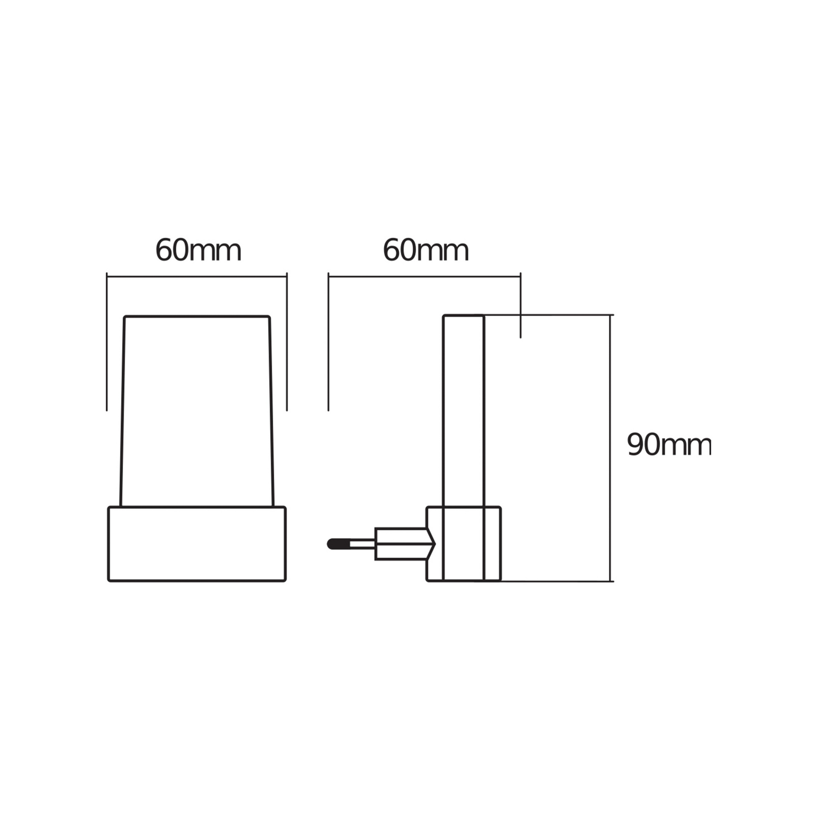 OSRAM LED-Steckdosennachtlicht LUNETTA SHINE, 3.000 K, λευκό
