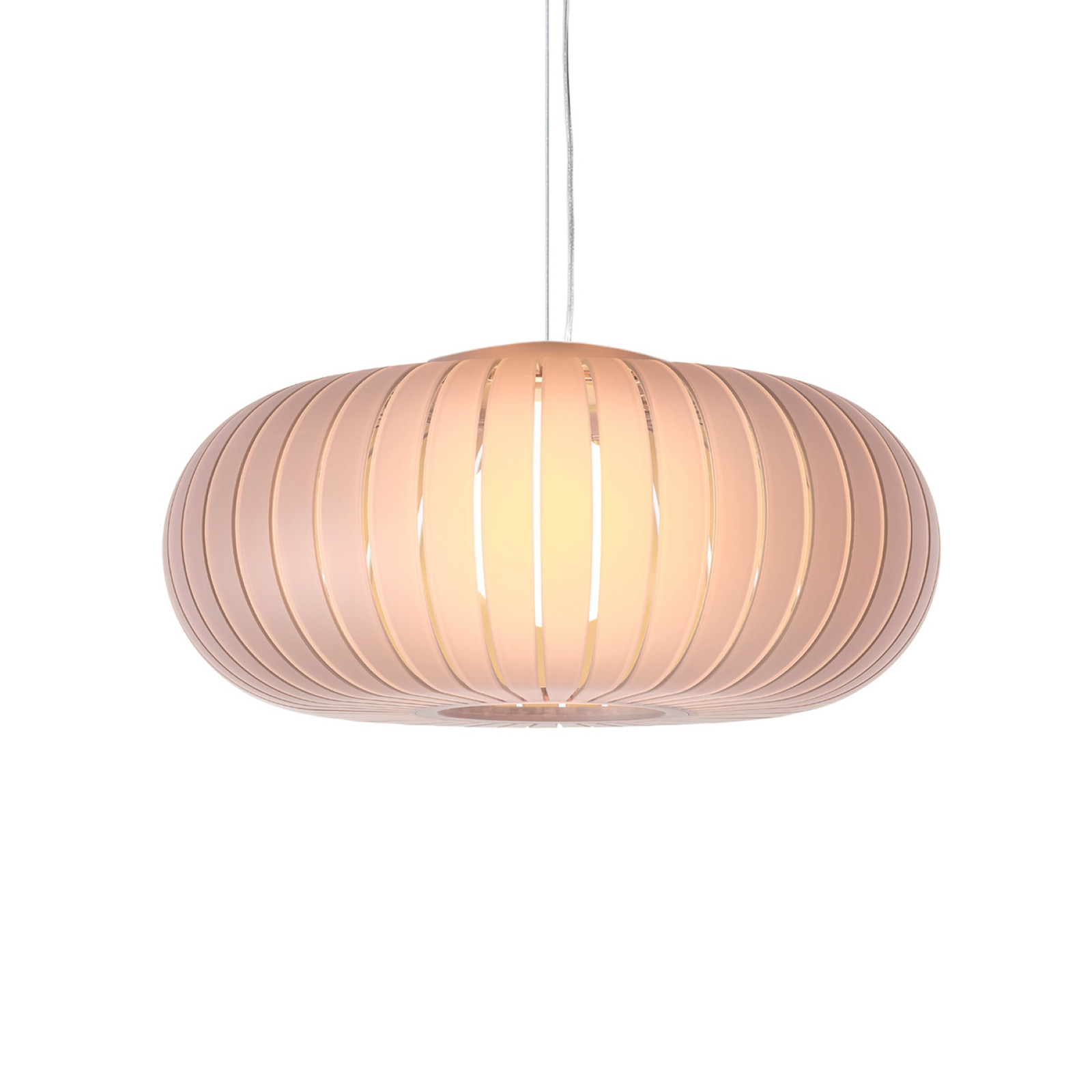 Lampă suspendată Kartell Teresa Frozen roz Ø 50 cm E27 - Camera de zi / sufragerie - Design - Plastic