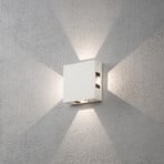 Cremona LED outdoor wall light, adjustable, white