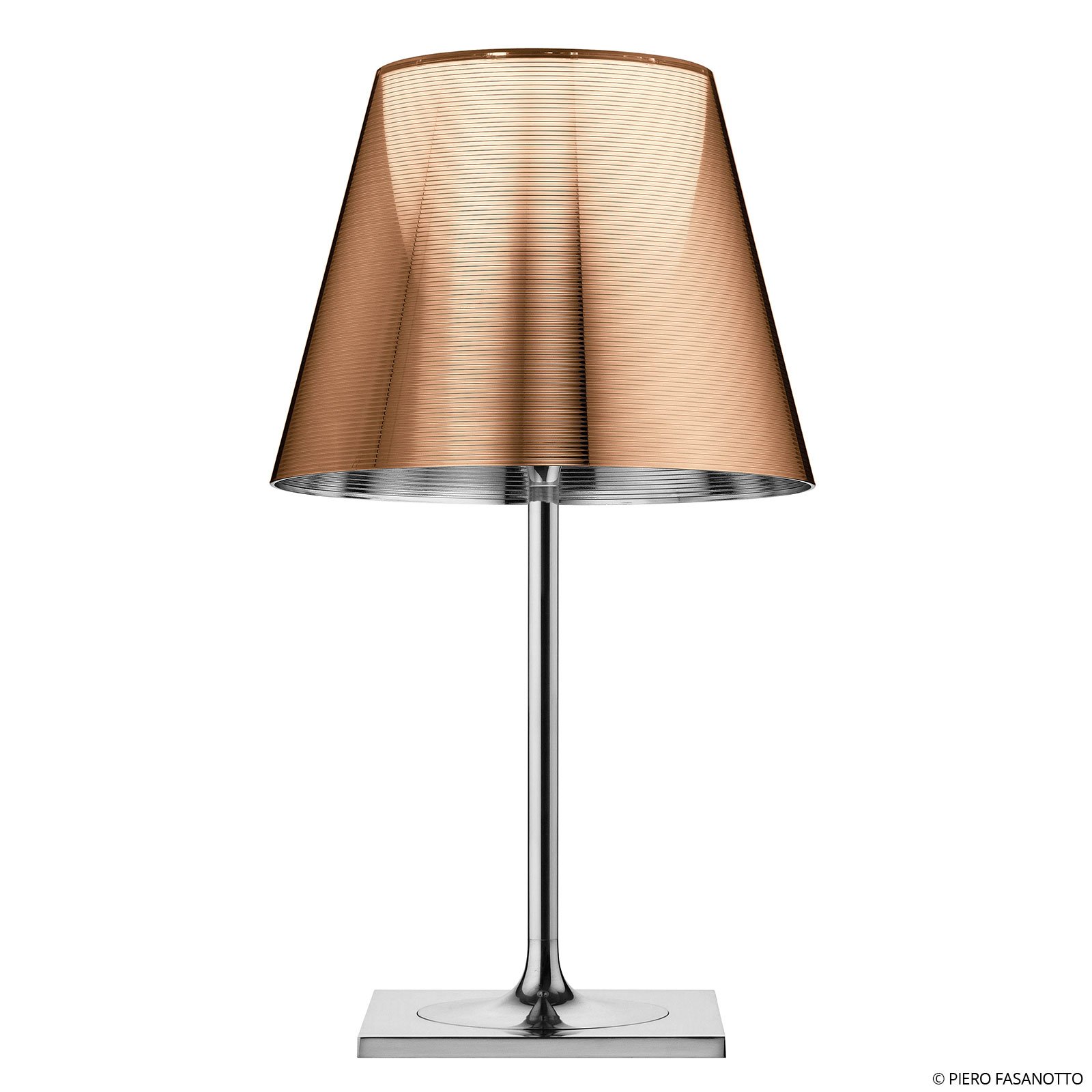 Flos FLOS KTribe T2 table lamp, bronze, for Living / Dining Room, PMMA, polycarbonate, aluminium, E27, 150 W, energy efficiency: A++, H: 69 cm