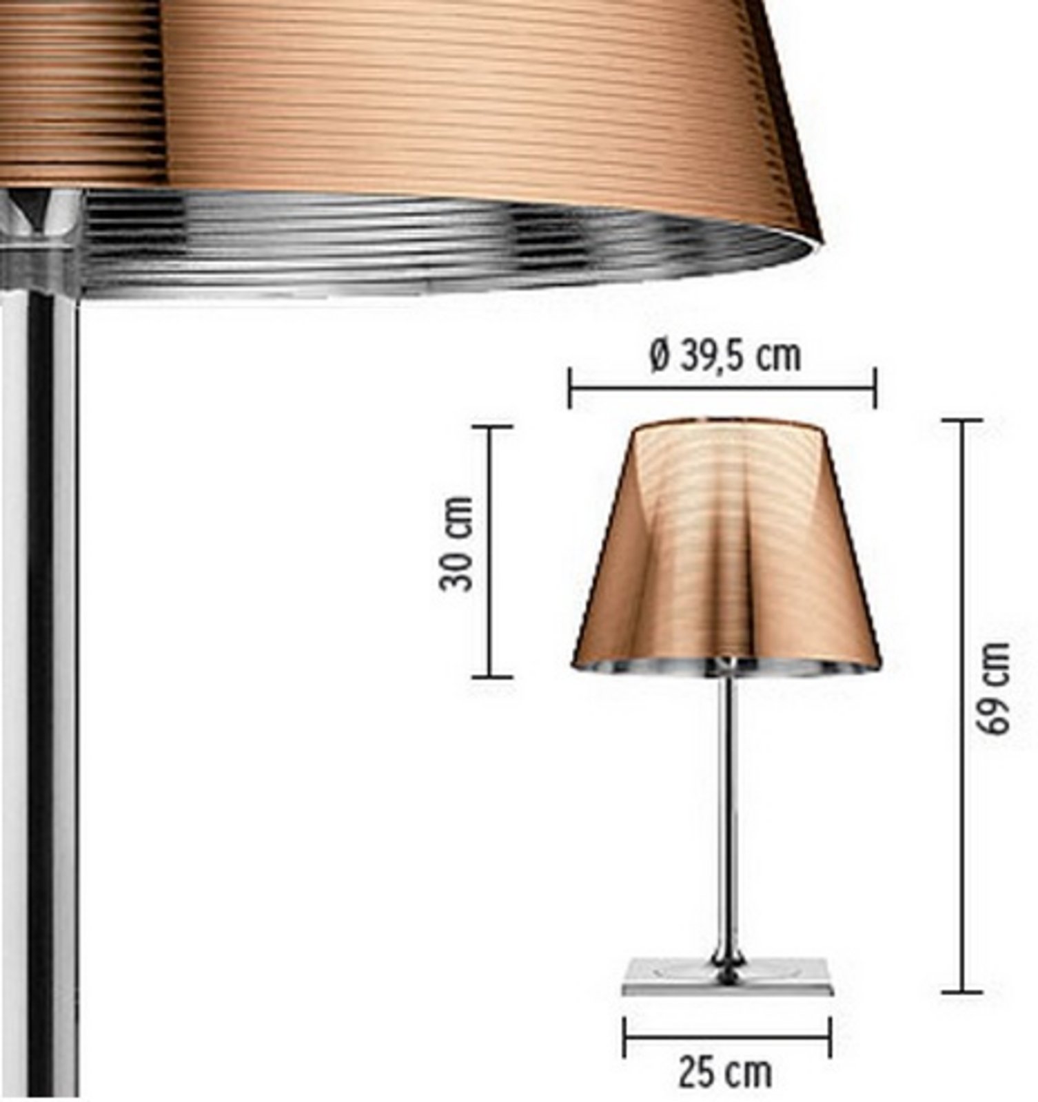 KTribe T2 Lampă de Masă Aluminium Bronz - Flos