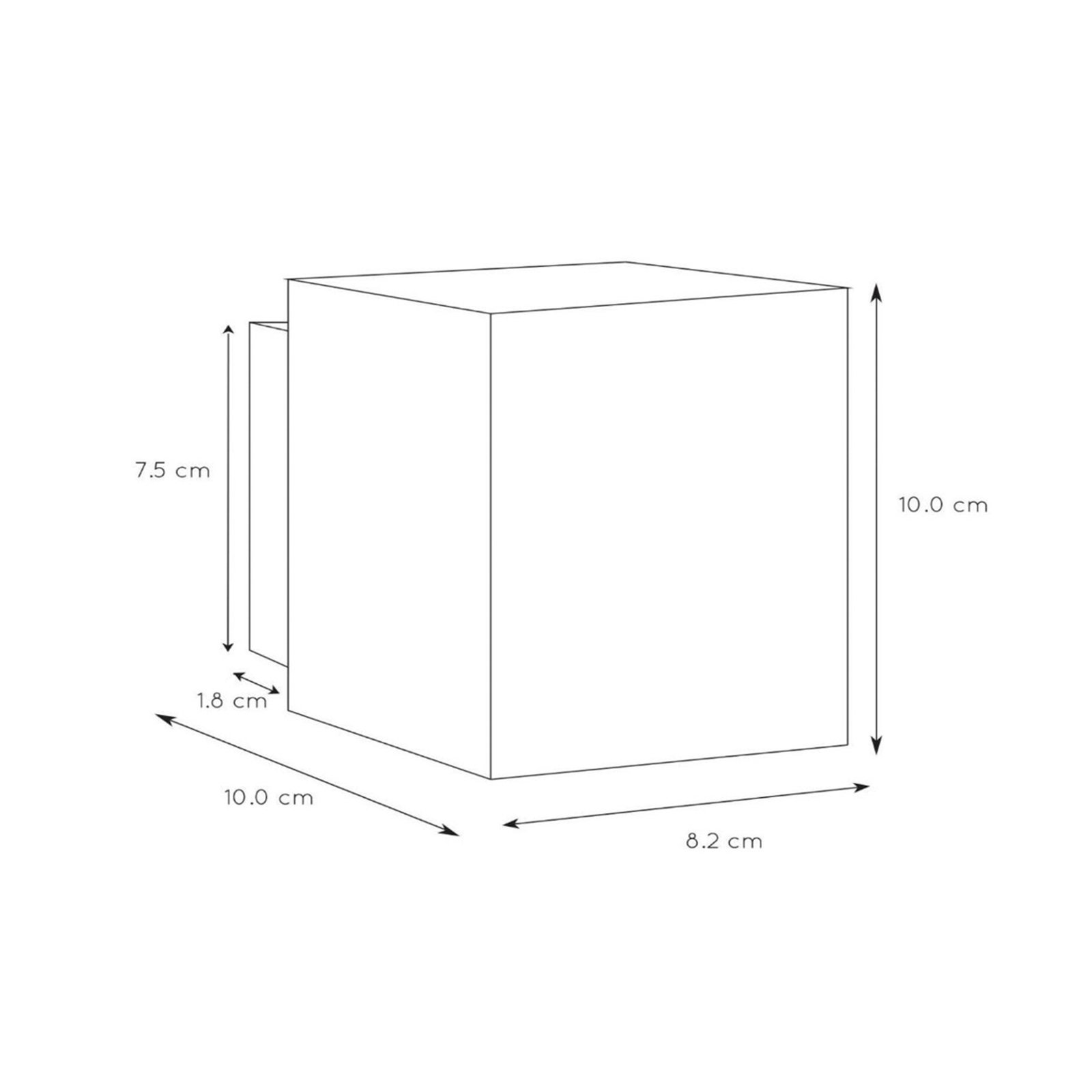 Applique murale Xera, blanc, 10 cm, up/downlight, aluminium