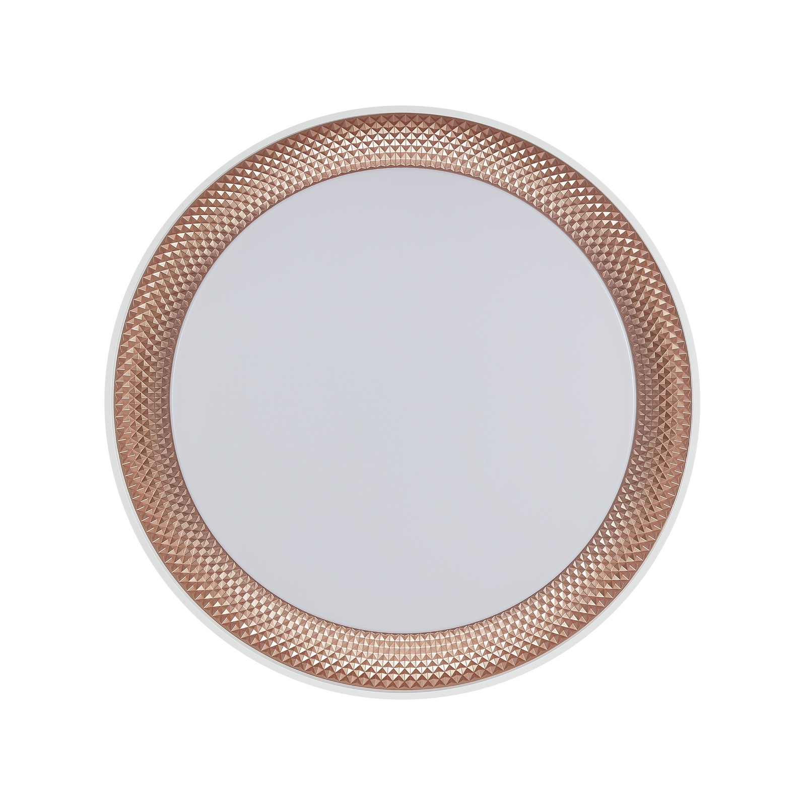 Plafón LED Waldo, blanco/oro rosa, Ø 48,5 cm, CCT, atenuable. Plafón LED Waldo, blanco/oro rosa, Ø 48,5 cm, CCT, atenuable.