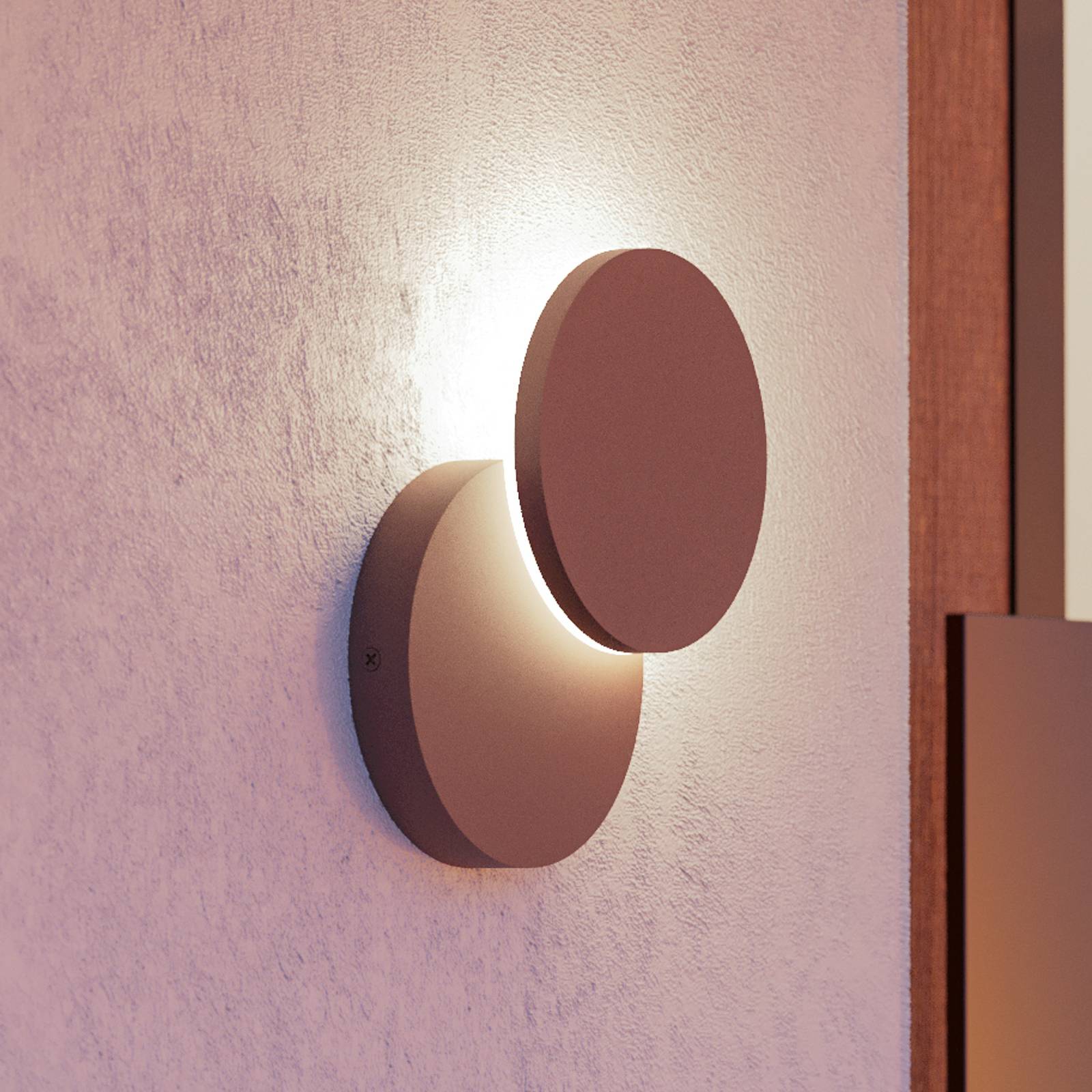 EGLO Applique d'extérieur LED Pedersano, couleur rouille, Ø 14 cm Métal