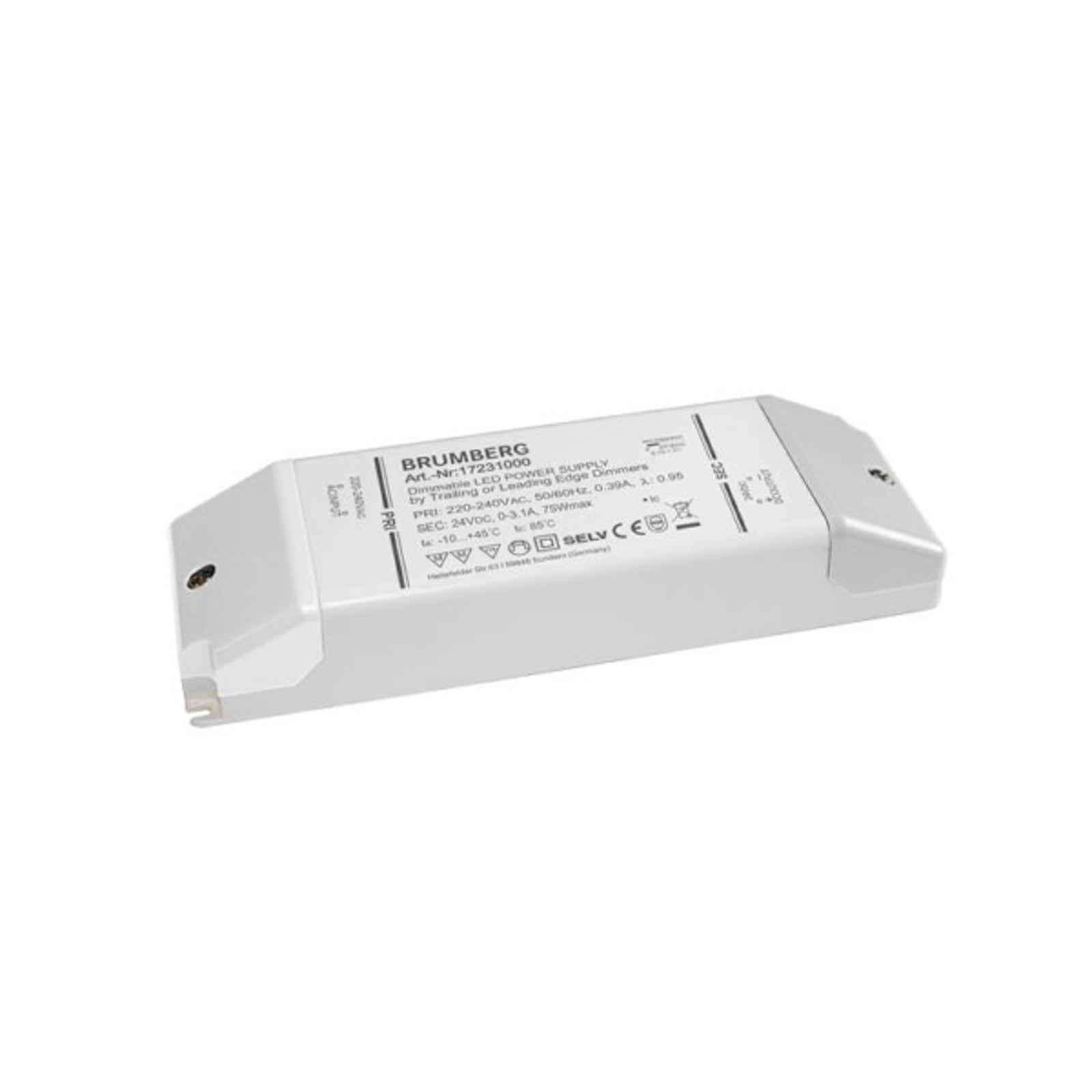 BRUMBERG LED-voeding 24 V DC, dimbaar, 12 - 75 W