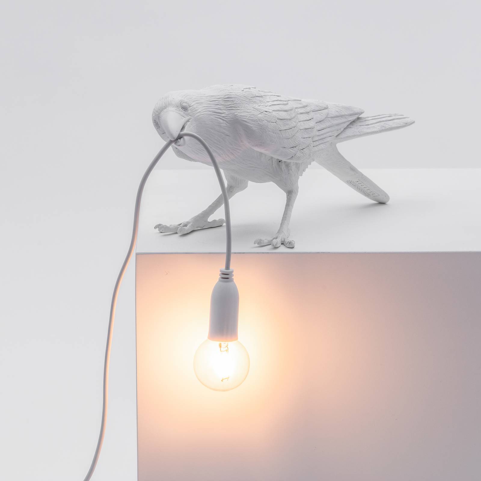 SELETTI Bird Lamp oświetlenie dekoracyjne LED, grające, białe