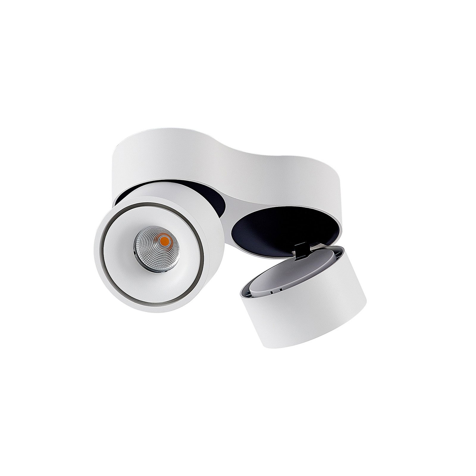 Arcchio LED downlight Rotari, white, 2-bulb, 1640lm