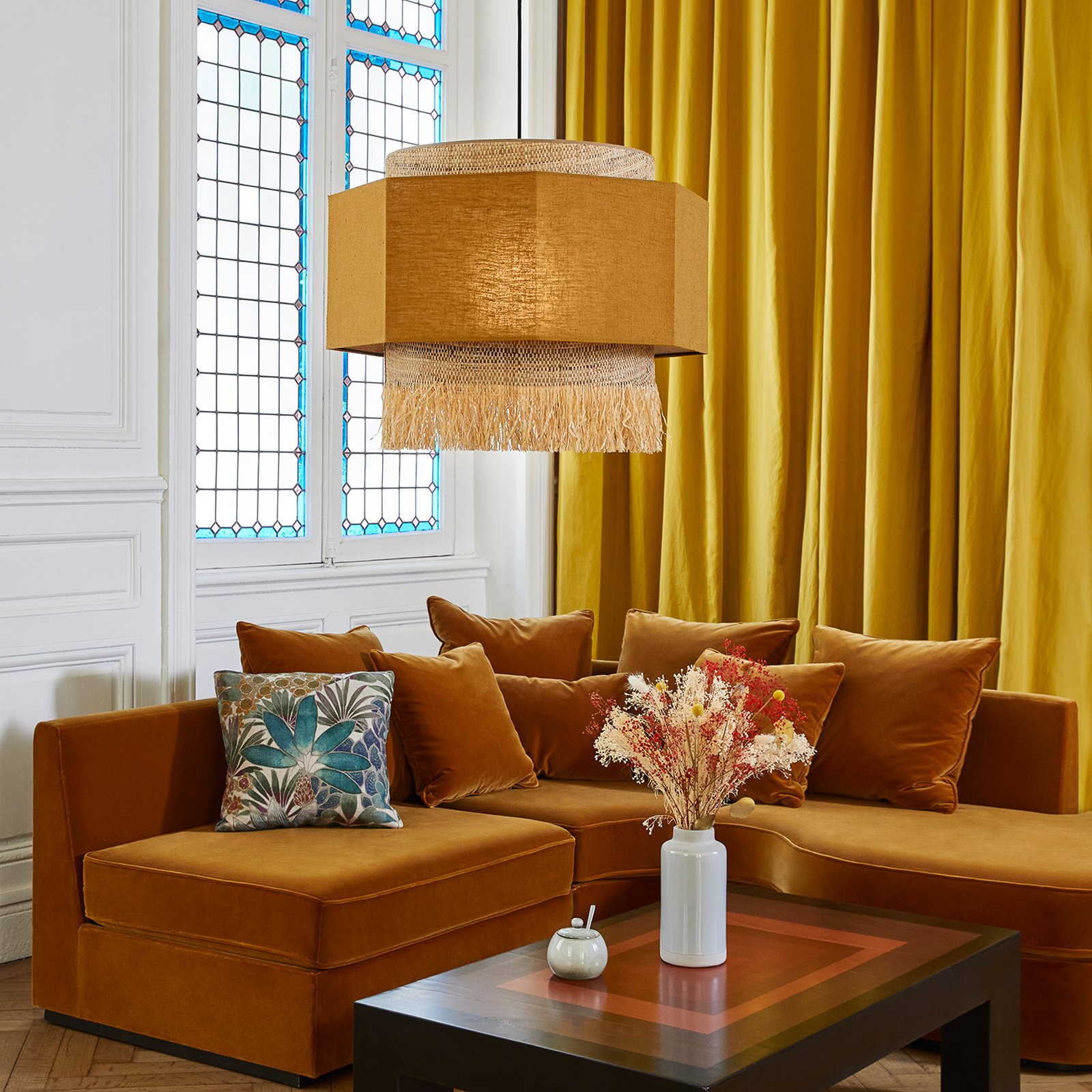 Marrakech Hängeleuchte, 60x46cm, curry - MARKET SET Marrakech Hängeleuchte, 60x46cm, curry - MARKET SET