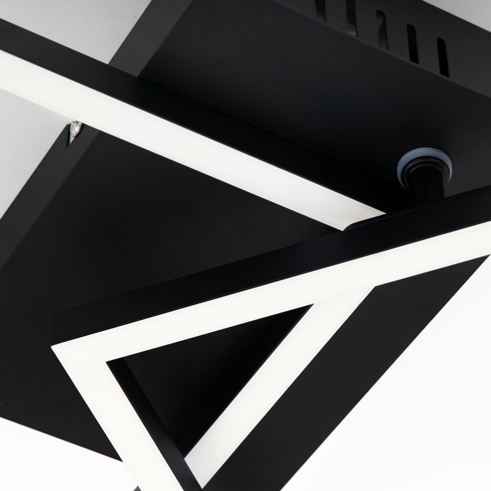 LED plafondlamp Frame CCT, zwart, 50x39cm