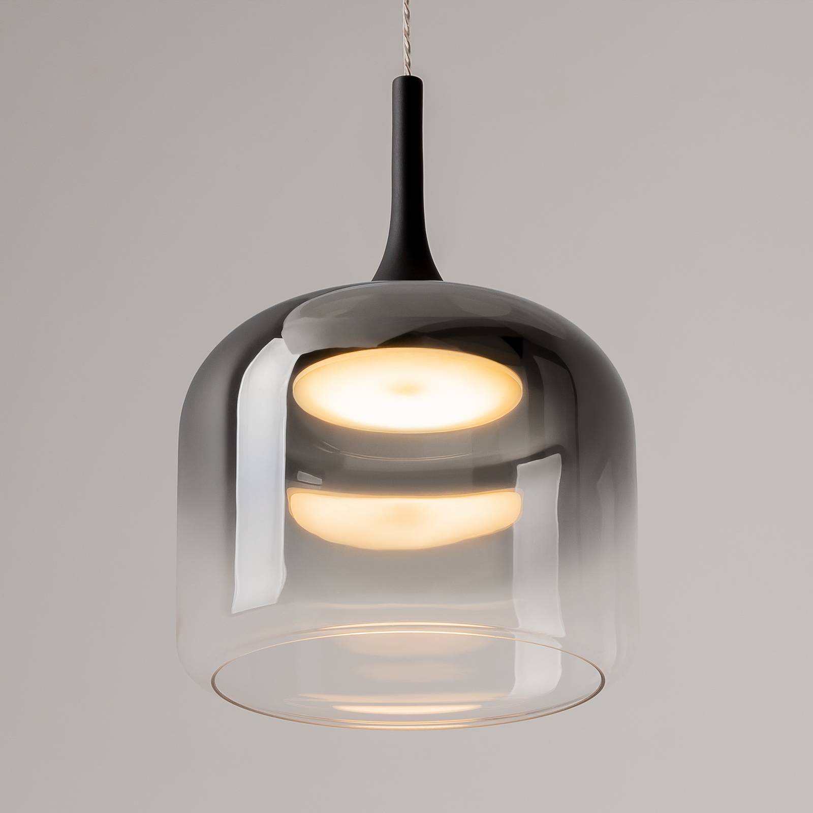 Maytoni Żyrandol LED Spirito, dymny, szkło, Ø 26 cm