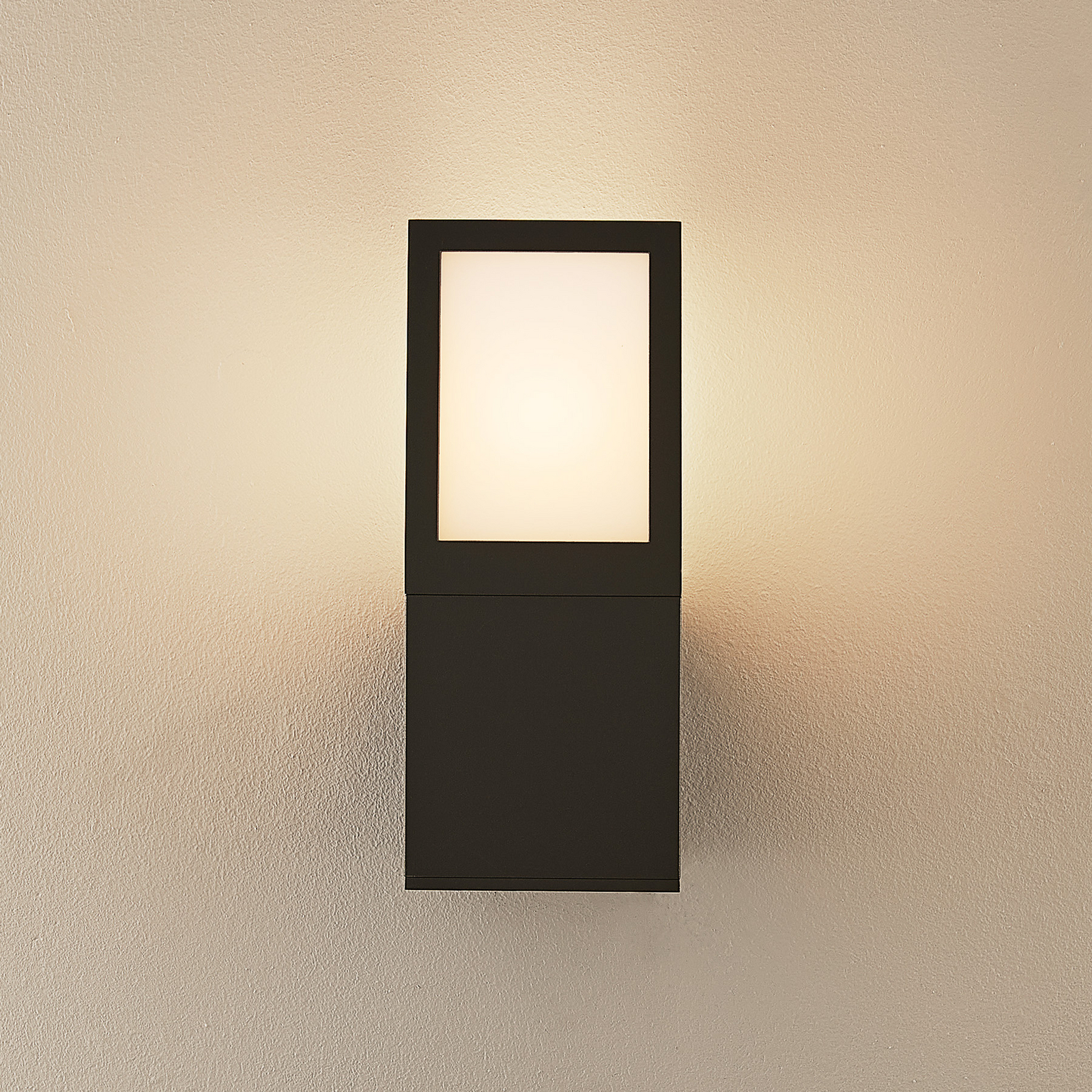 Außenwandleuchte Facado 2 Square, Alu, dunkelgrau, E27