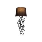 Asaf 6984 wall light with black fabric shade