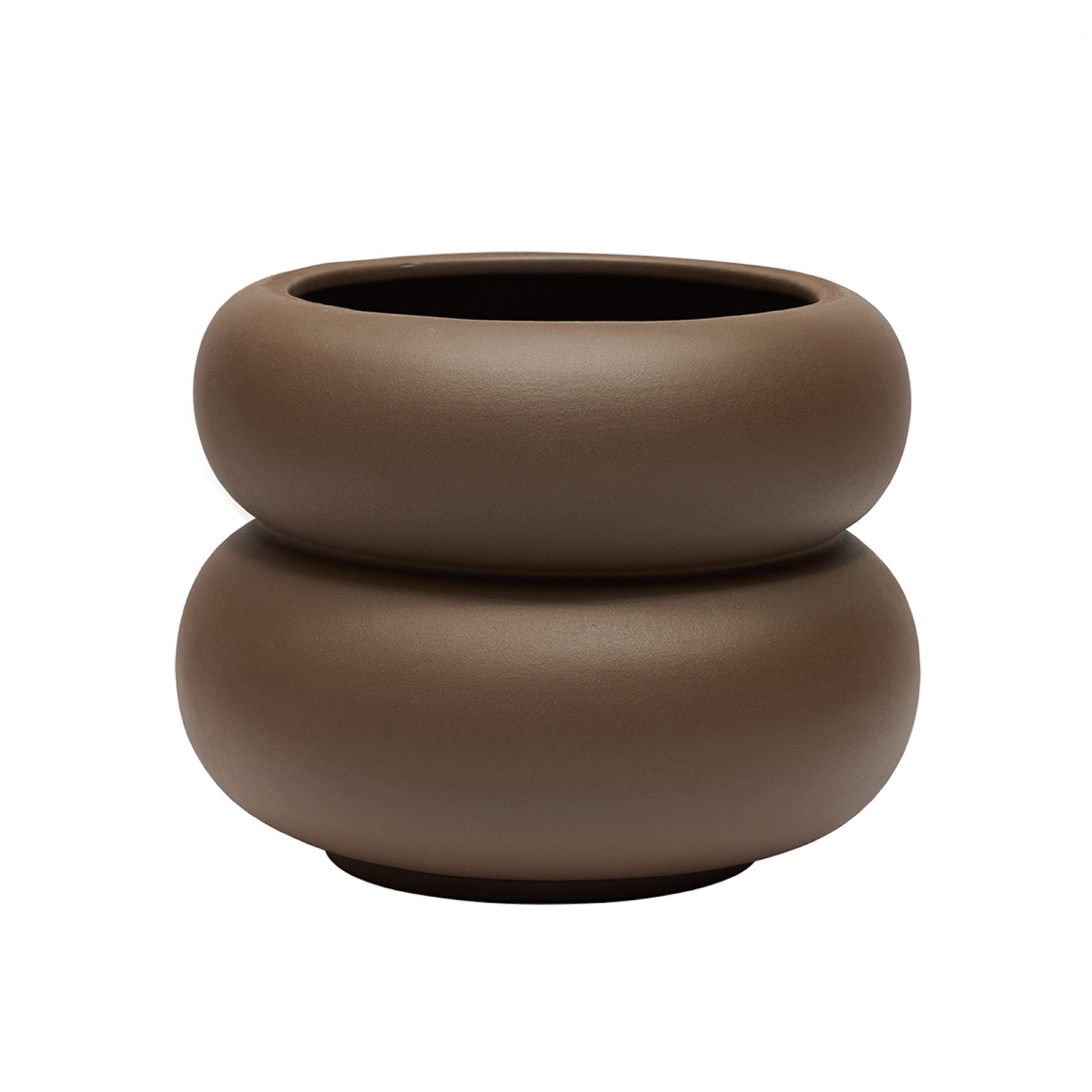 Kupla posuda za biljke, smeđa, visina 25 cm - OYOY Living Design
