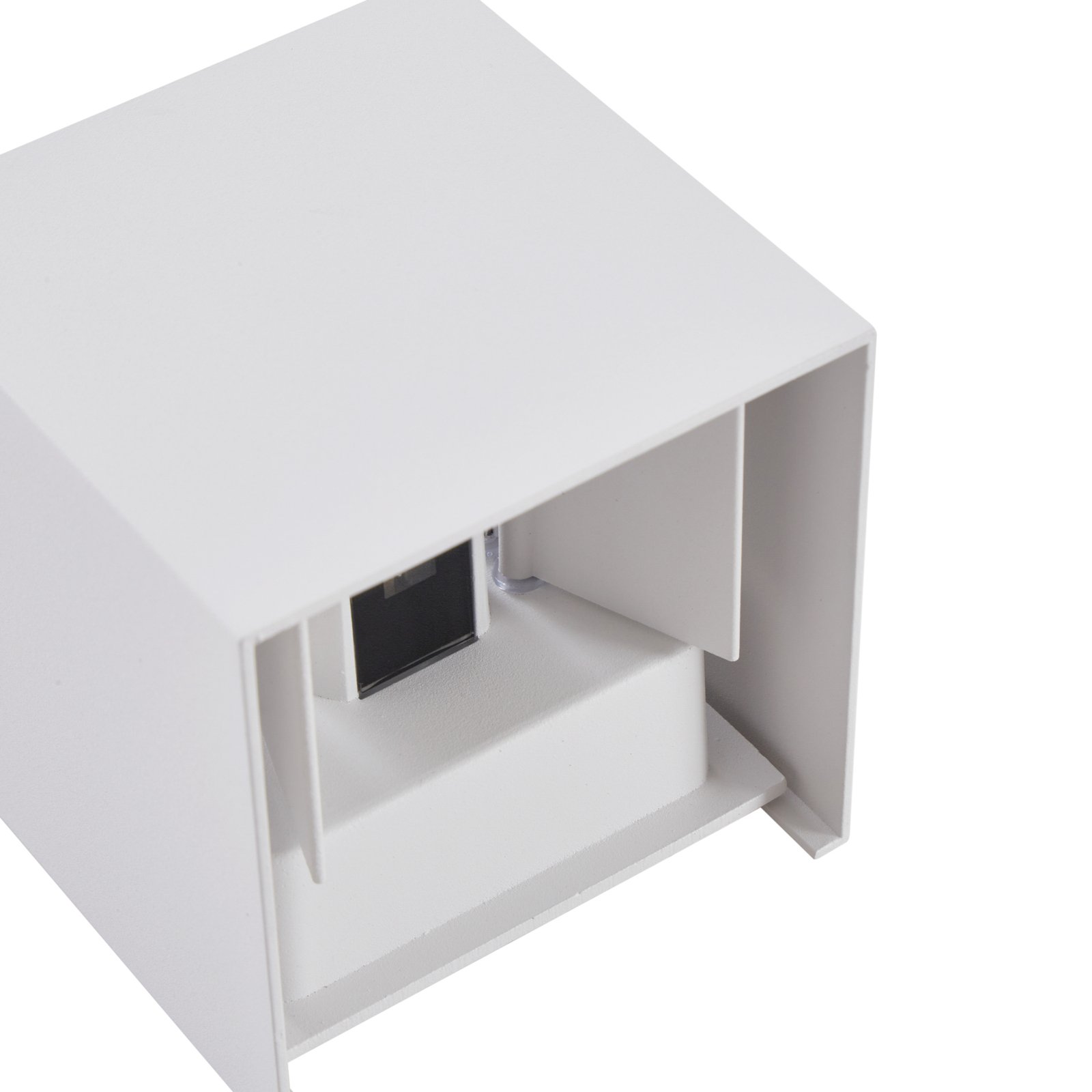 Nivar Square LED Candeeiro de Parede Exterior White - Lindby