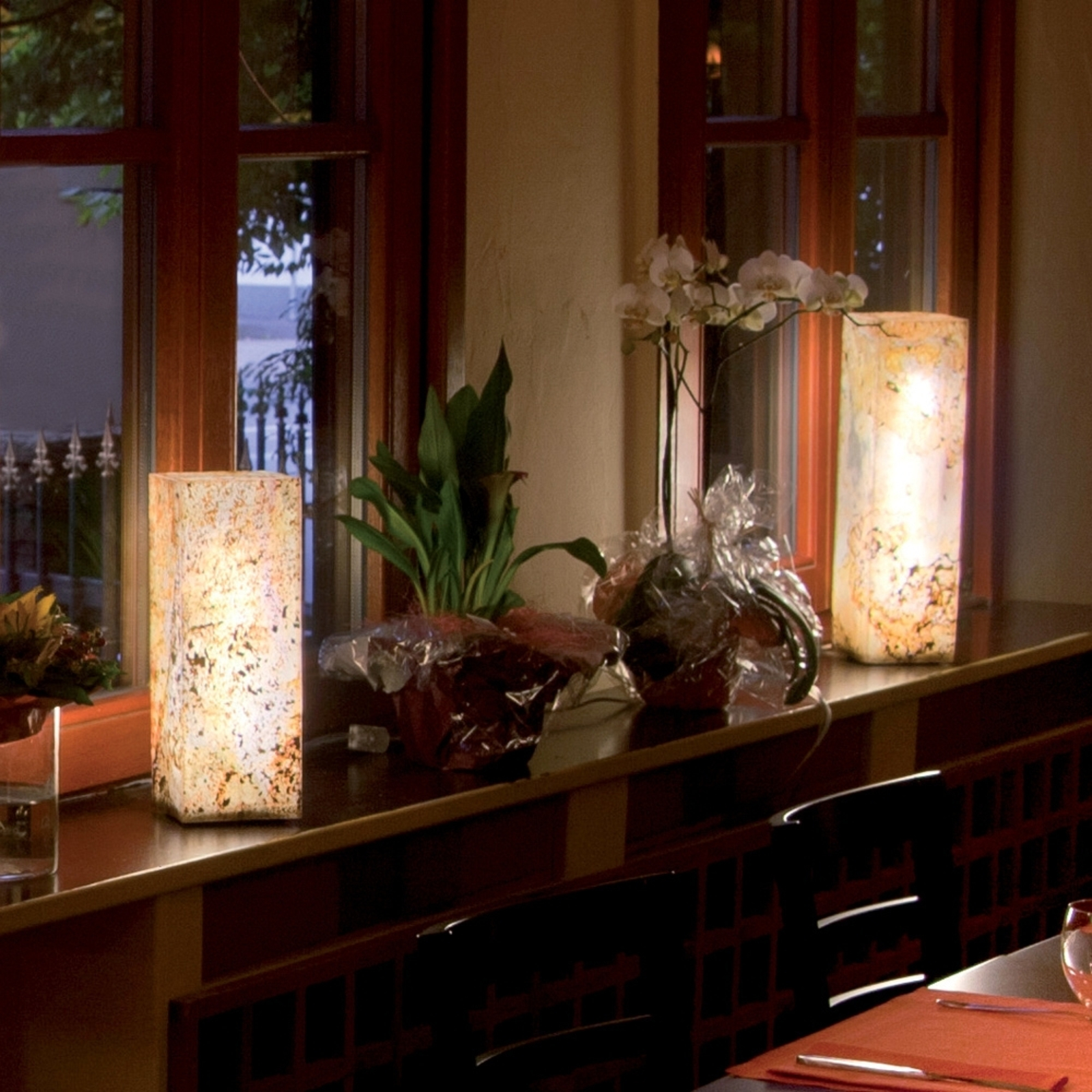 Epstein Quality Illum. Column in Nat'l. Slate, Height 45, Natural slate, 24 W, energy efficiency: A++, L: 11 cm, W: 11 cm, H: 45 cm